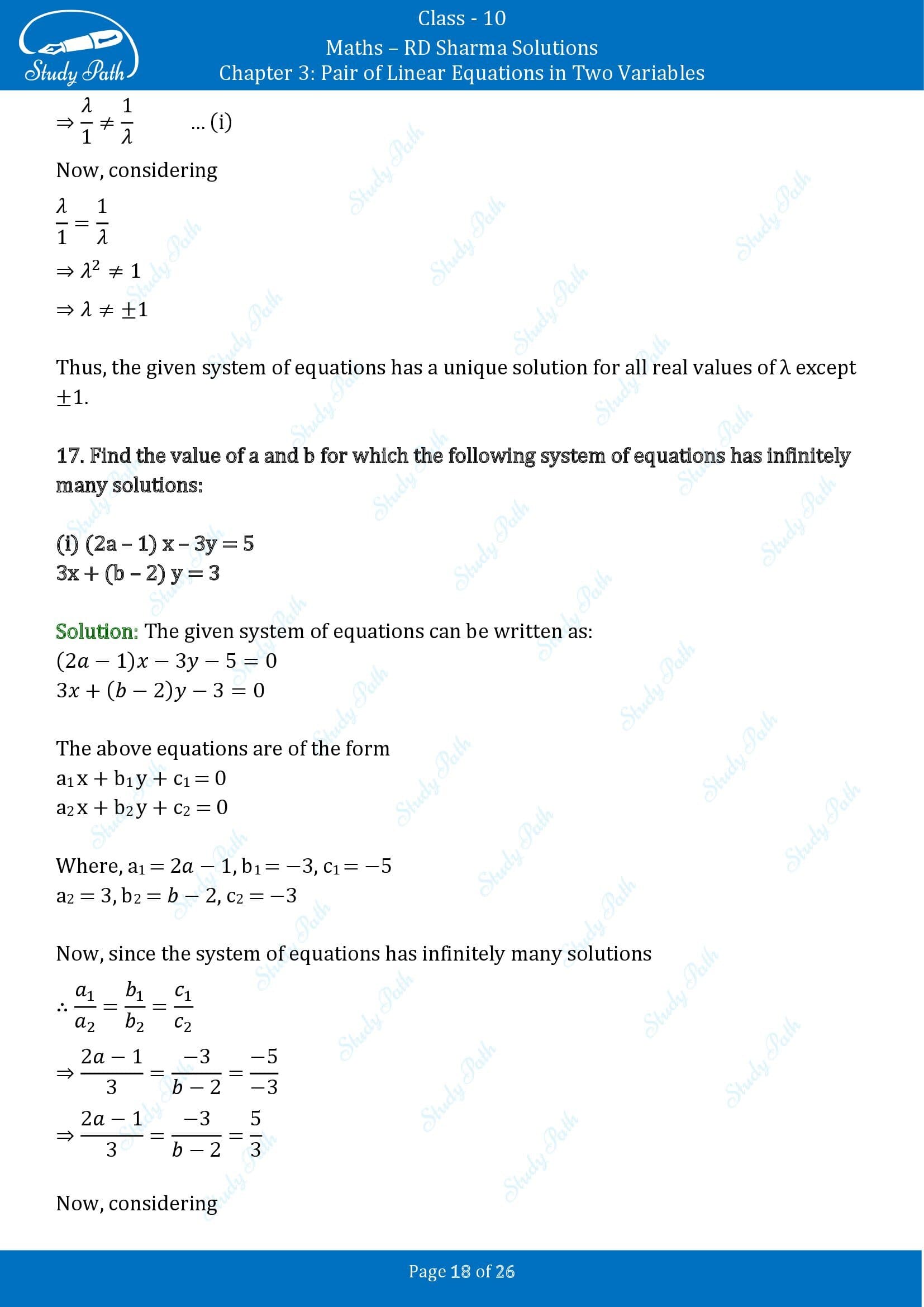 RD Sharma Solutions Class 10 Chapter 3 Pair of Linear Equations in Two Variables Exercise 3.4 00018