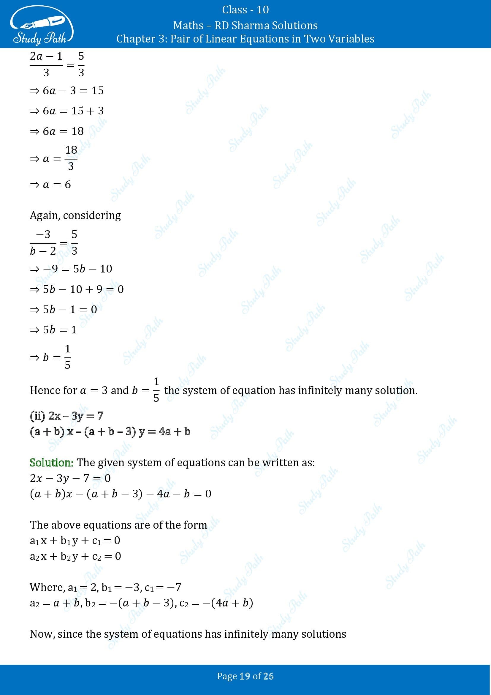 RD Sharma Solutions Class 10 Chapter 3 Pair of Linear Equations in Two Variables Exercise 3.4 00019