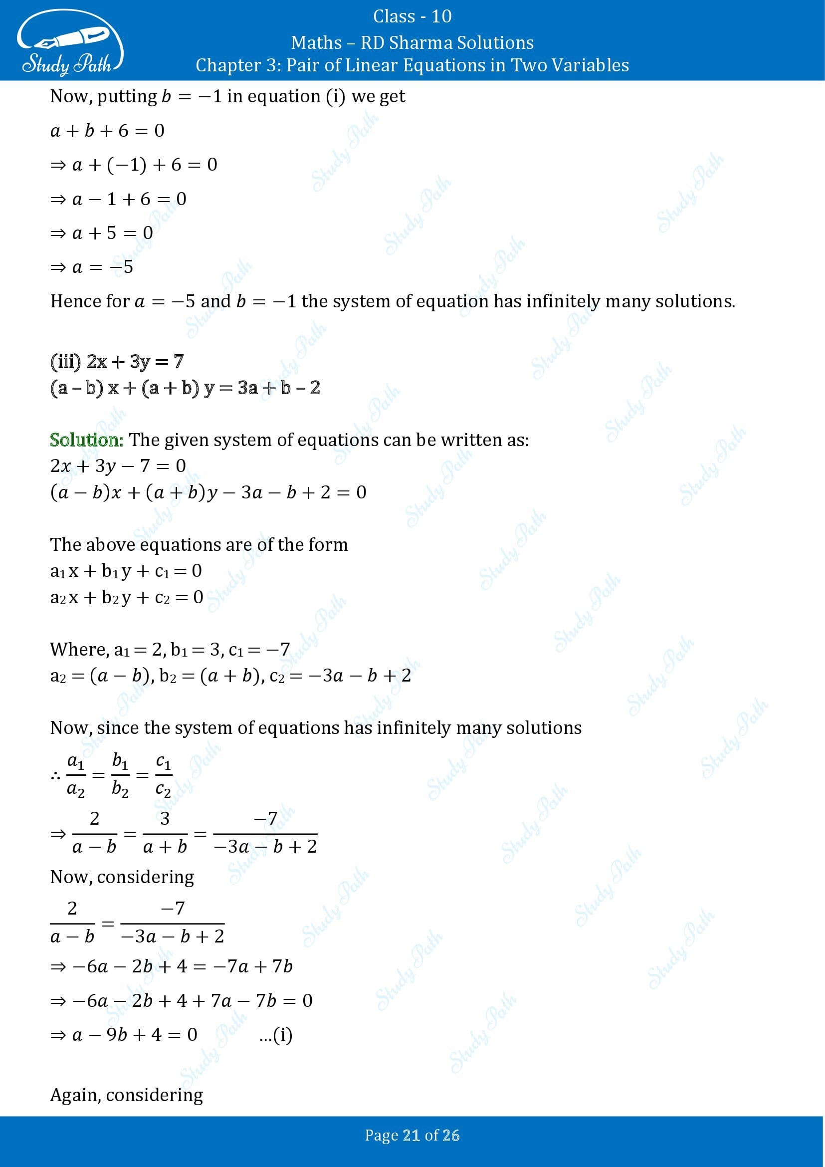 RD Sharma Solutions Class 10 Chapter 3 Pair of Linear Equations in Two Variables Exercise 3.4 00021