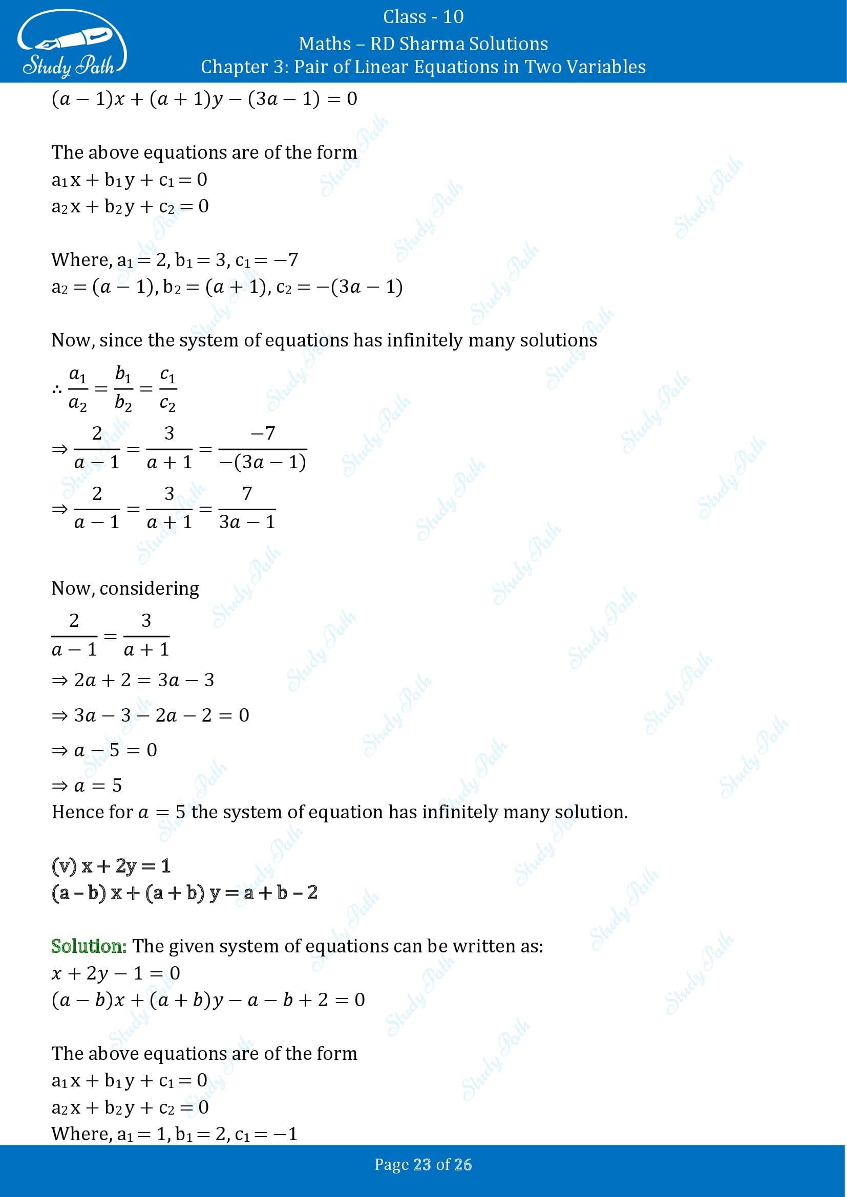 RD Sharma Solutions Class 10 Chapter 3 Pair of Linear Equations in Two Variables Exercise 3.4 00023