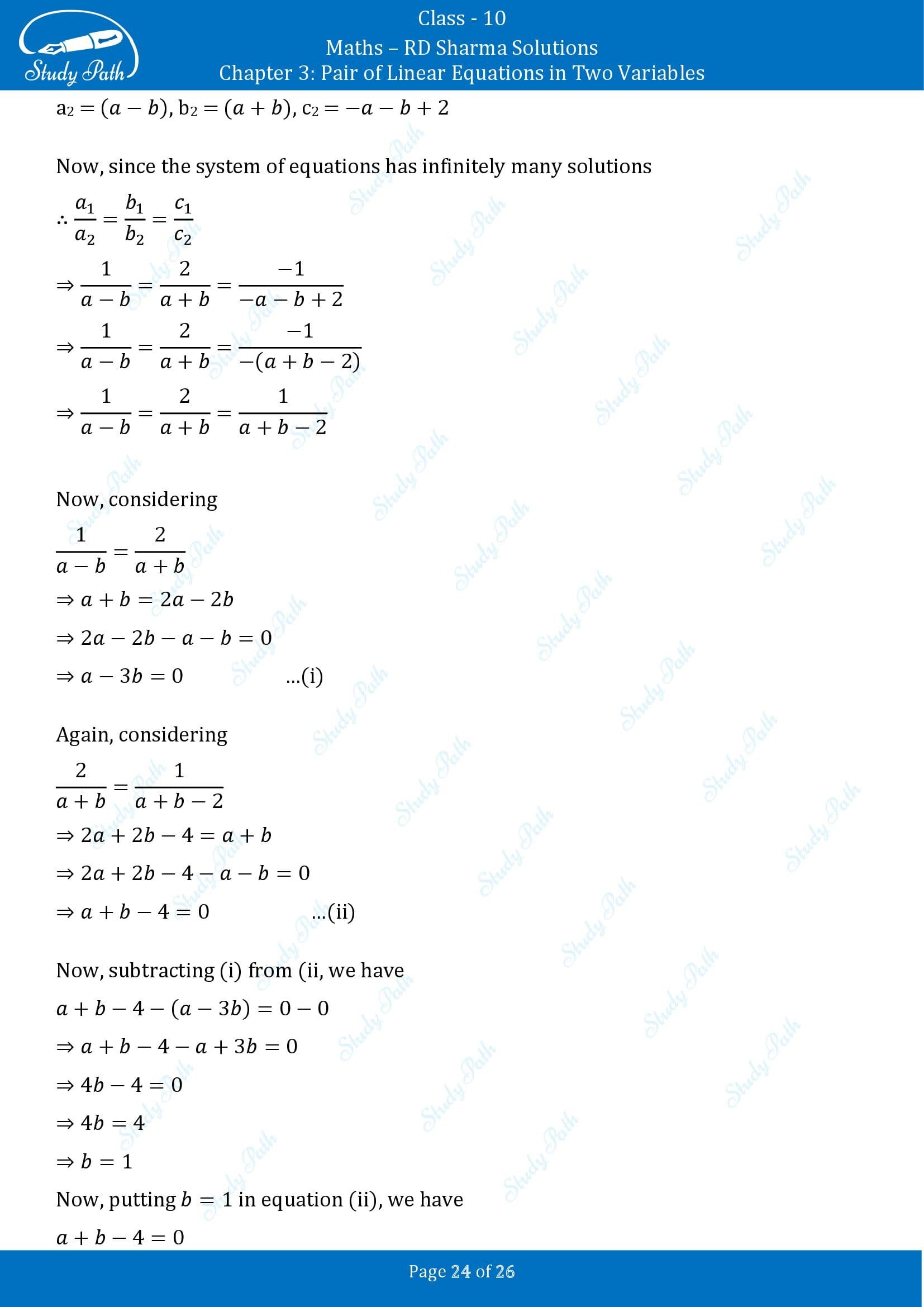 RD Sharma Solutions Class 10 Chapter 3 Pair of Linear Equations in Two Variables Exercise 3.4 00024