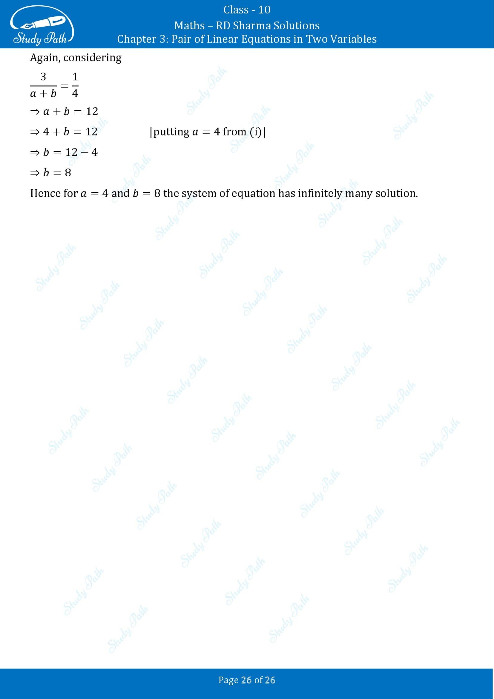 RD Sharma Solutions Class 10 Chapter 3 Pair of Linear Equations in Two Variables Exercise 3.4 00026