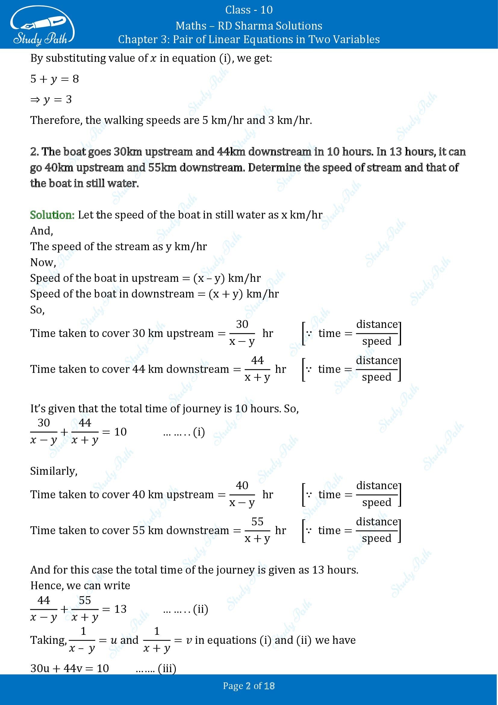 RD Sharma Solutions Class 10 Chapter 3 Pair of Linear Equations in Two Variables Exercise 3.9 00002