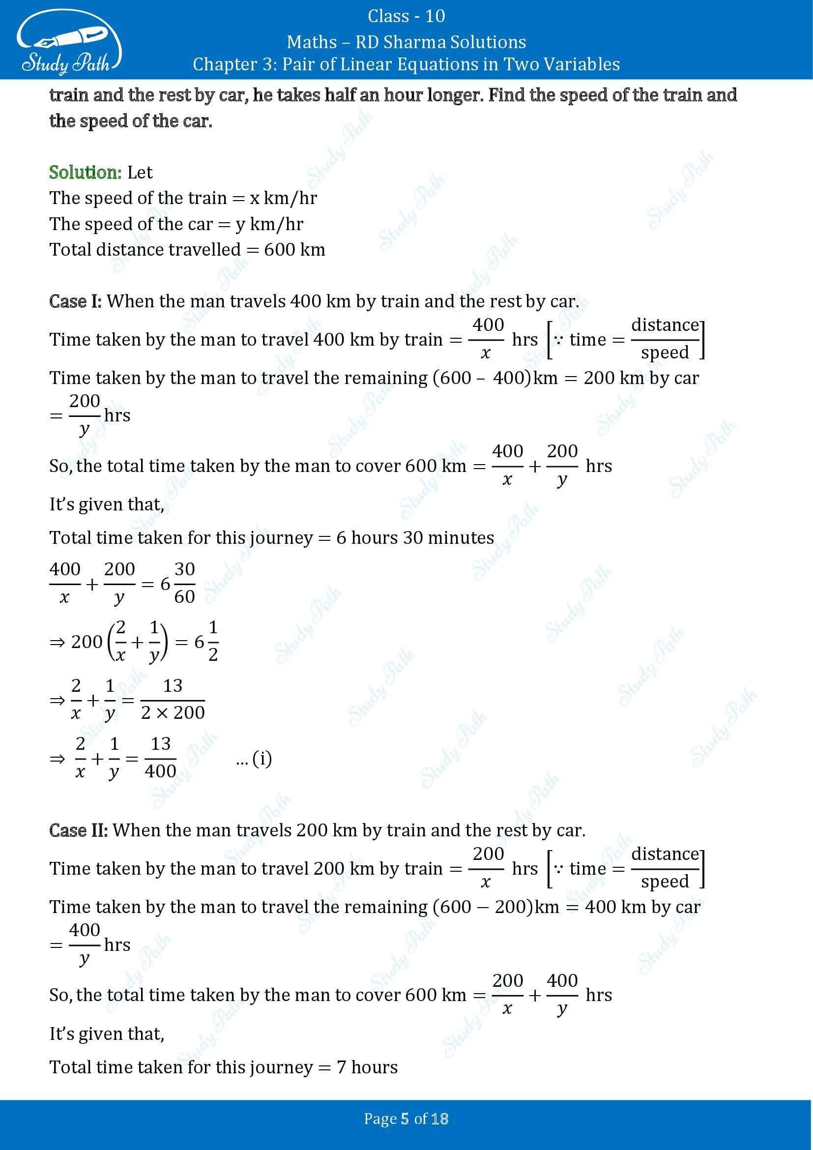 RD Sharma Solutions Class 10 Chapter 3 Pair of Linear Equations in Two Variables Exercise 3.9 00005