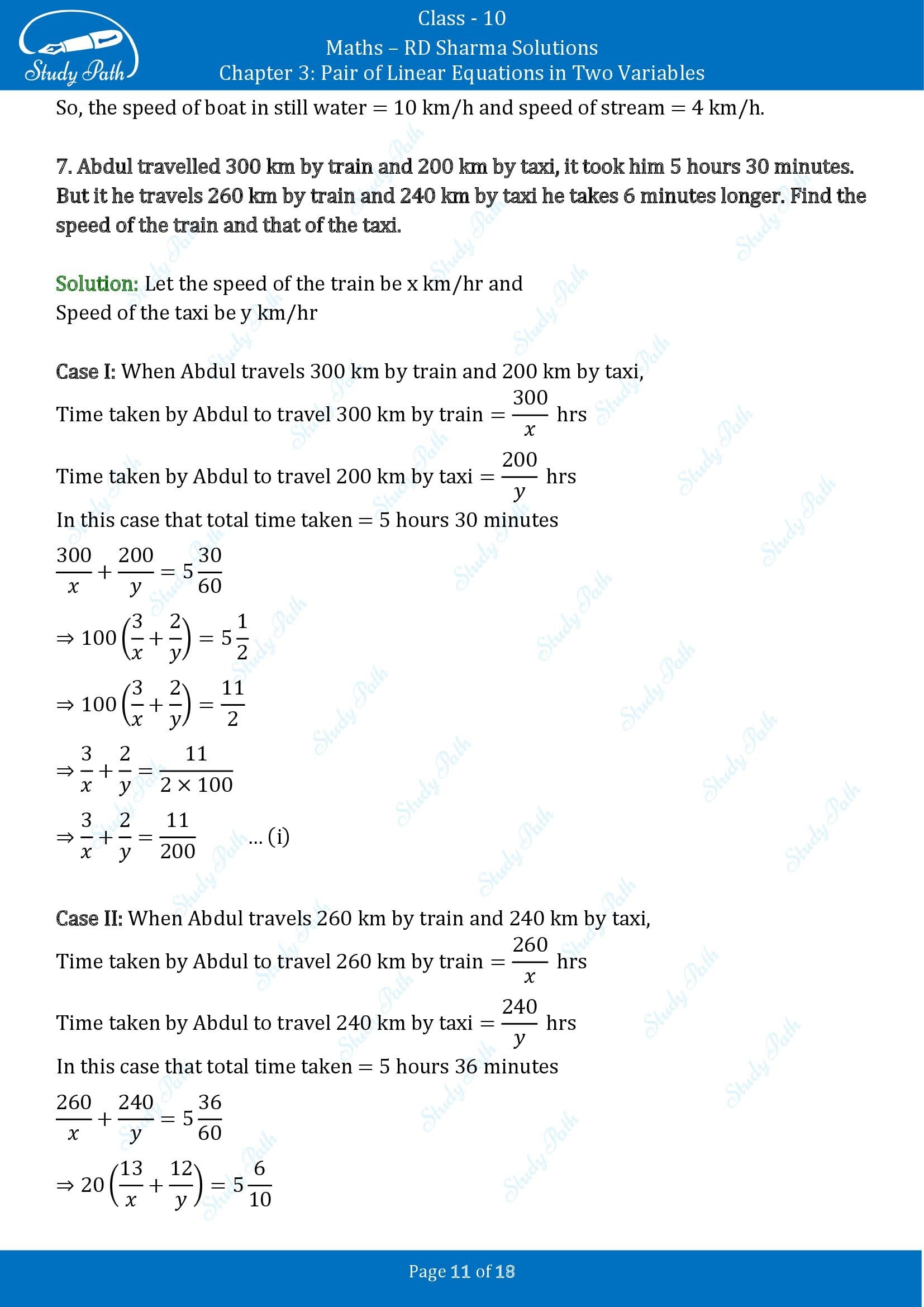 RD Sharma Solutions Class 10 Chapter 3 Pair of Linear Equations in Two Variables Exercise 3.9 00011