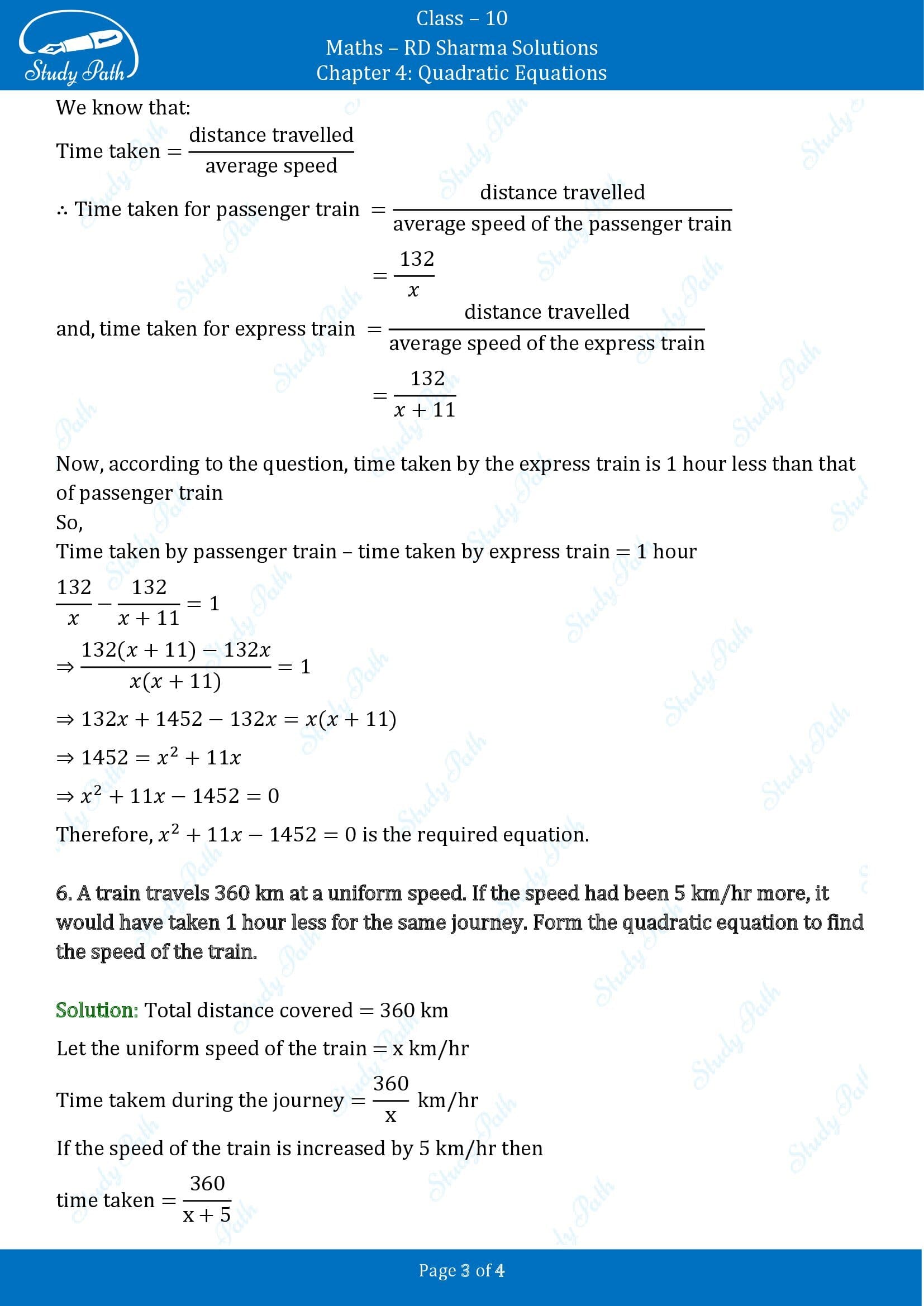 RD Sharma Solutions Class 10 Chapter 4 Quadratic Equations Exercise 4.2 00003