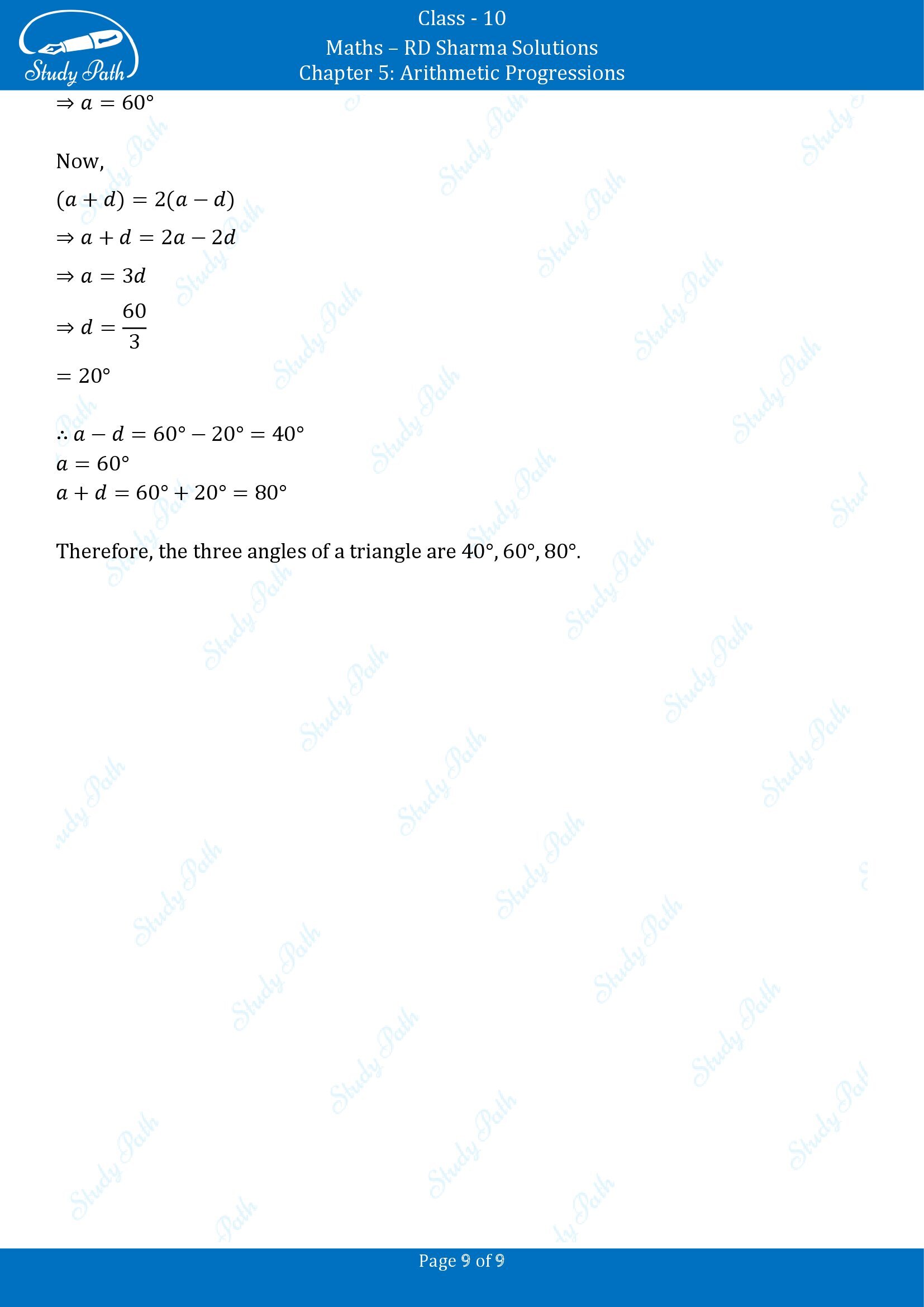 RD Sharma Solutions Class 10 Chapter 5 Arithmetic Progressions Exercise 5.5 00009