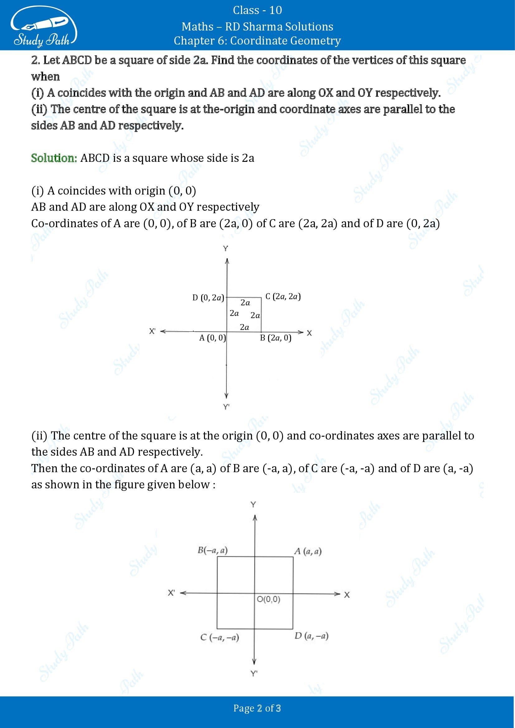 RD Sharma Solutions Class 10 Chapter 6 Coordinate Geometry Exercise 6.1 0002