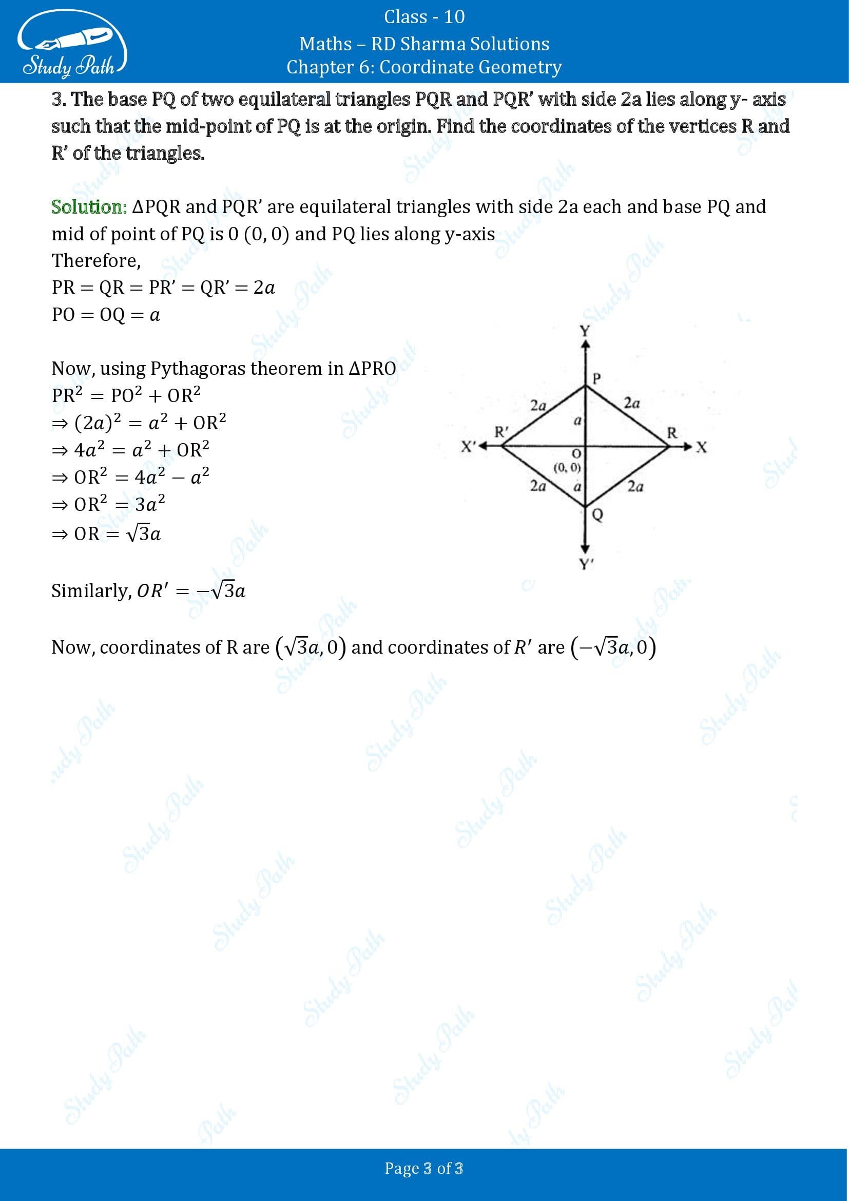 RD Sharma Solutions Class 10 Chapter 6 Coordinate Geometry Exercise 6.1 0003