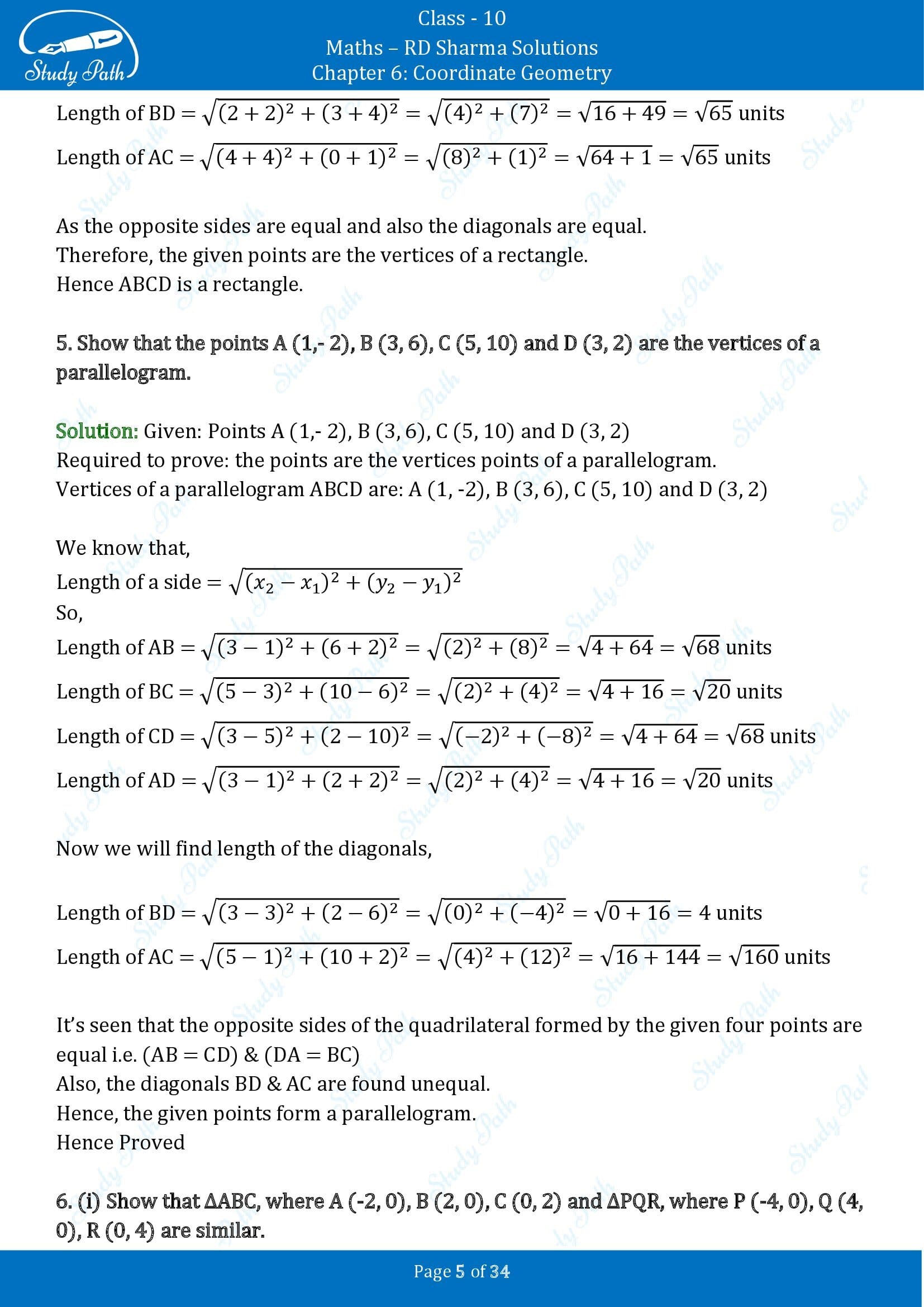 RD Sharma Solutions Class 10 Chapter 6 Coordinate Geometry Exercise 6.2 00005