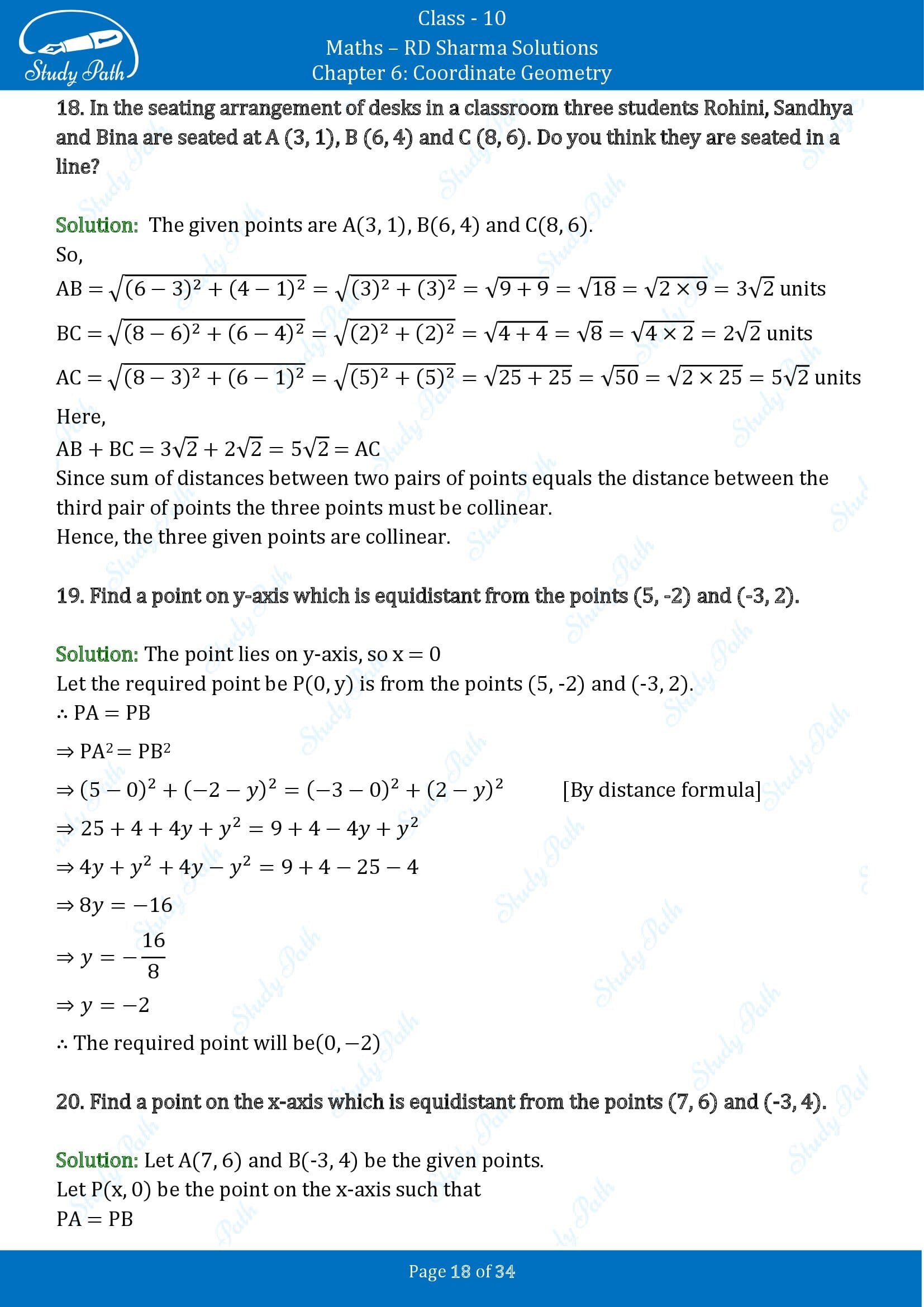 RD Sharma Solutions Class 10 Chapter 6 Coordinate Geometry Exercise 6.2 00018