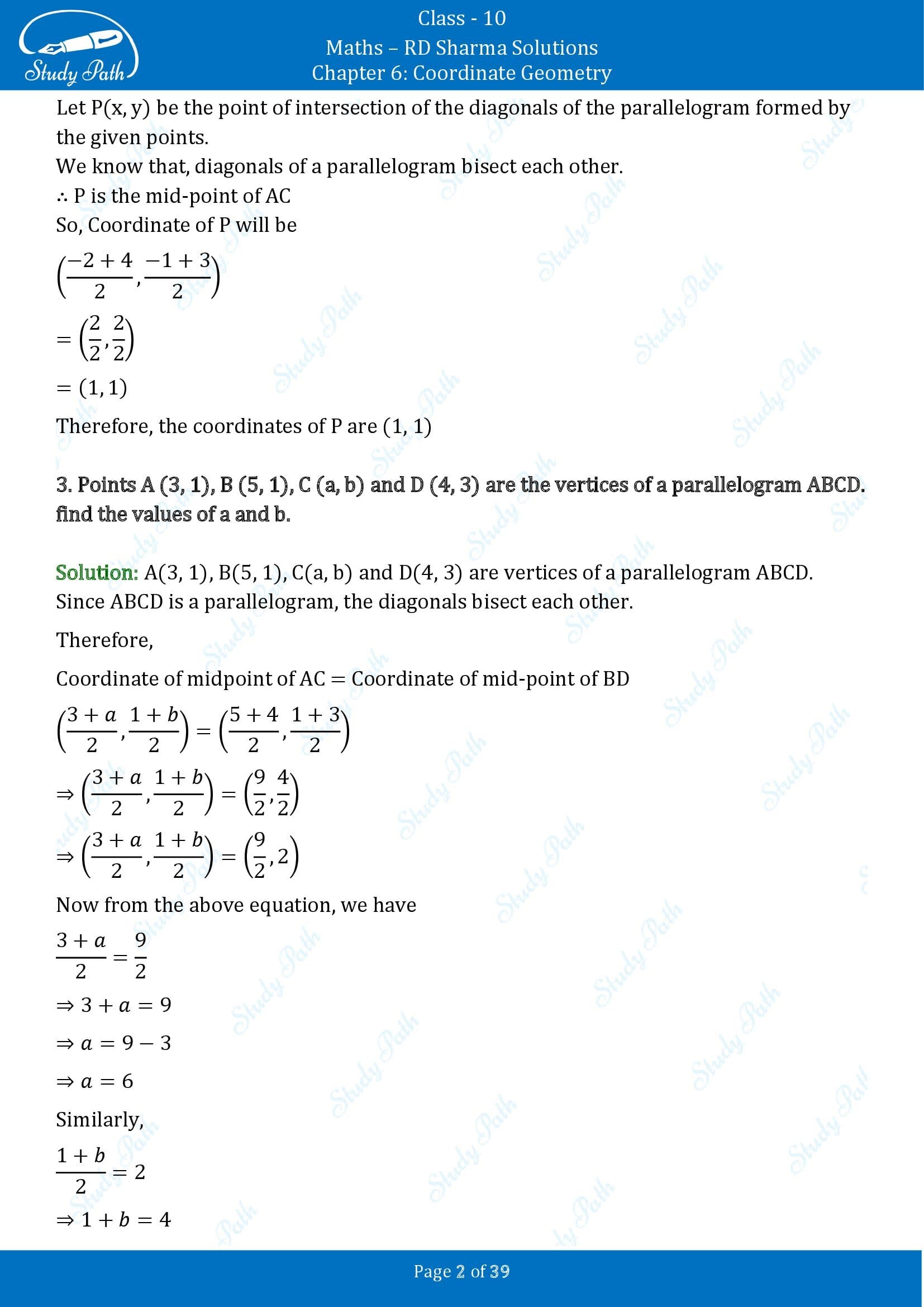 RD Sharma Solutions Class 10 Chapter 6 Coordinate Geometry Exercise 6.3 00002