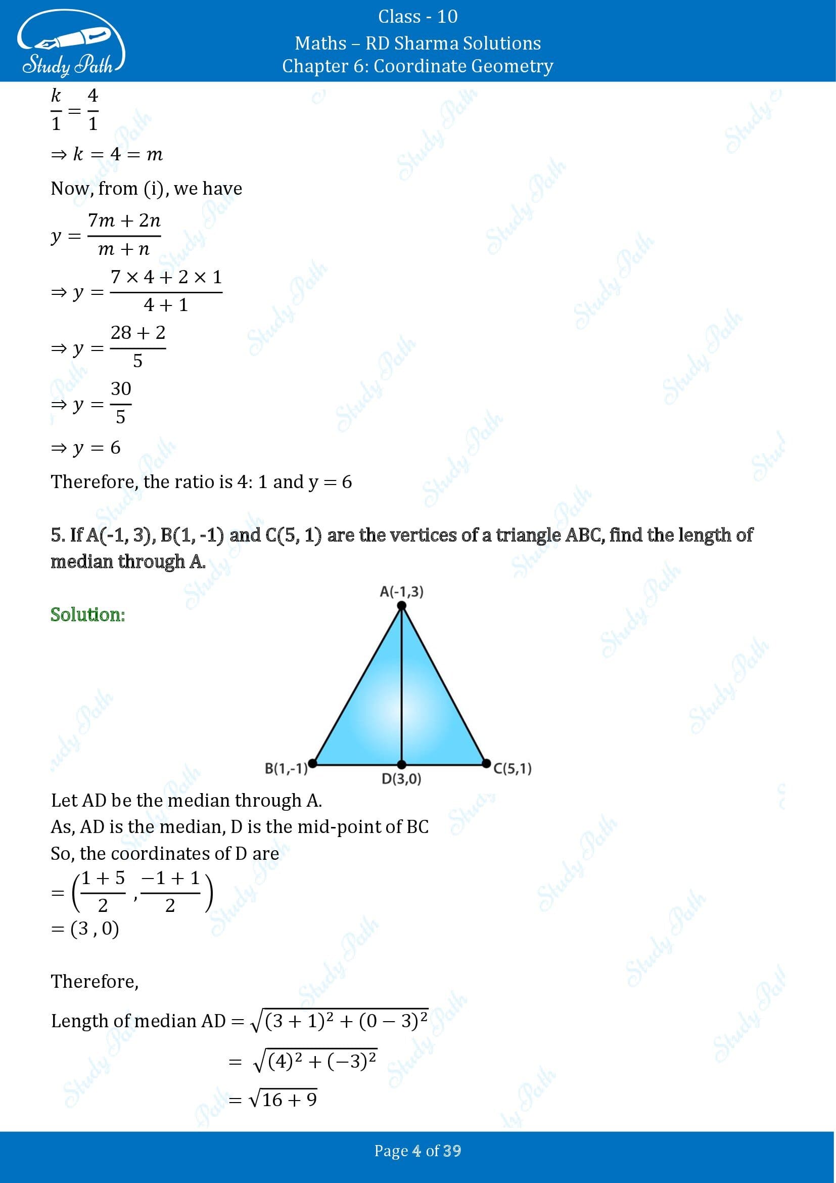 RD Sharma Solutions Class 10 Chapter 6 Coordinate Geometry Exercise 6.3 00004