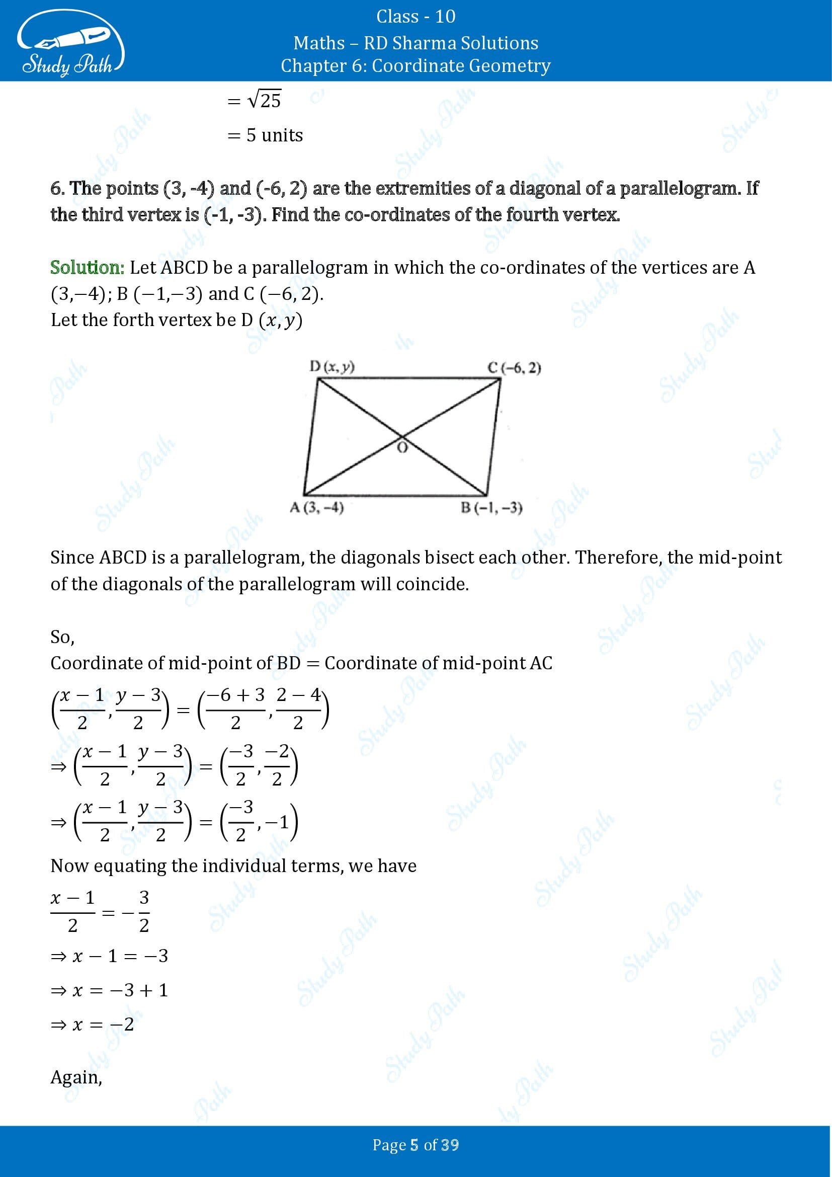 RD Sharma Solutions Class 10 Chapter 6 Coordinate Geometry Exercise 6.3 00005