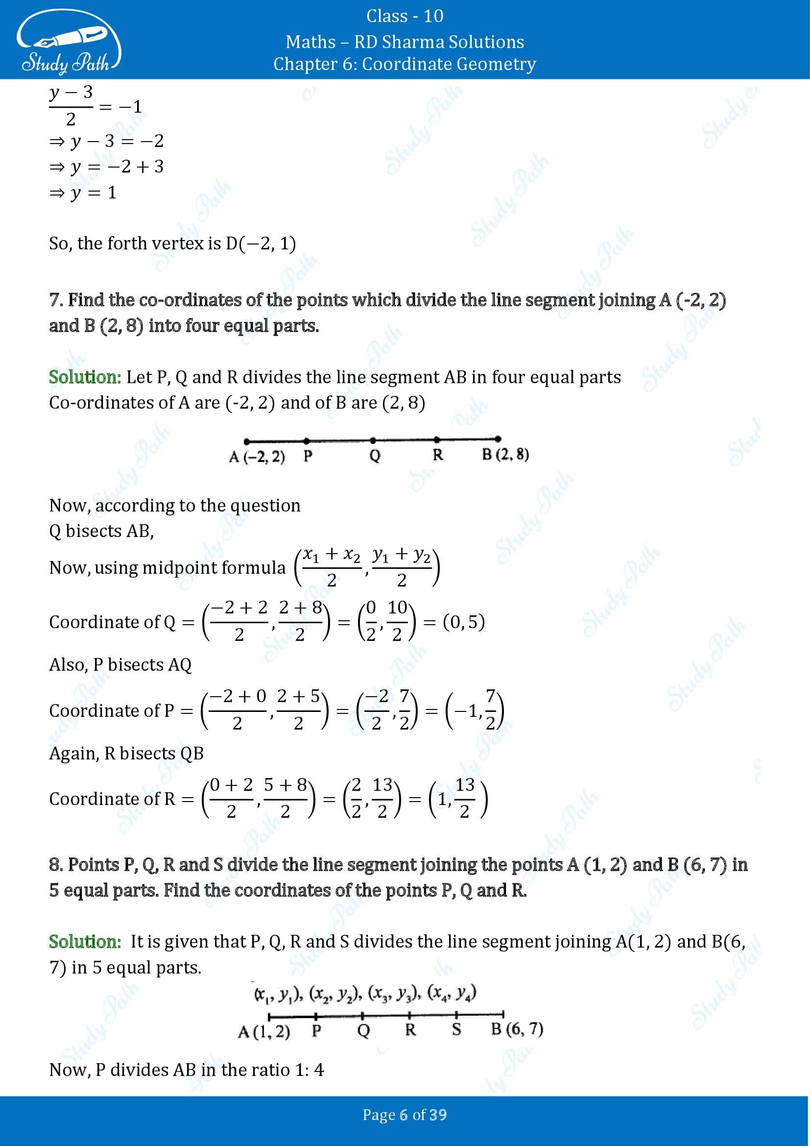 RD Sharma Solutions Class 10 Chapter 6 Coordinate Geometry Exercise 6.3 00006