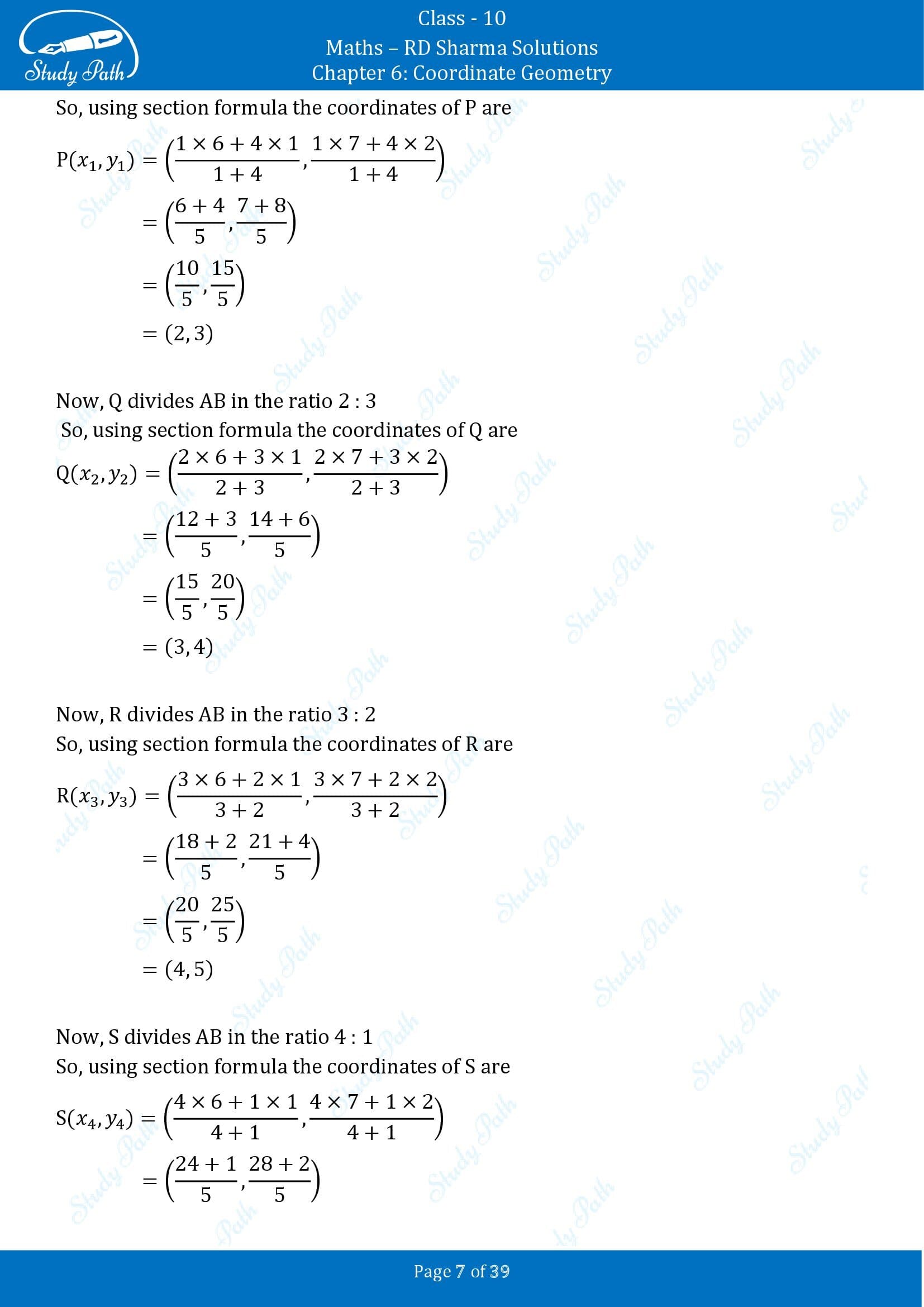 RD Sharma Solutions Class 10 Chapter 6 Coordinate Geometry Exercise 6.3 00007