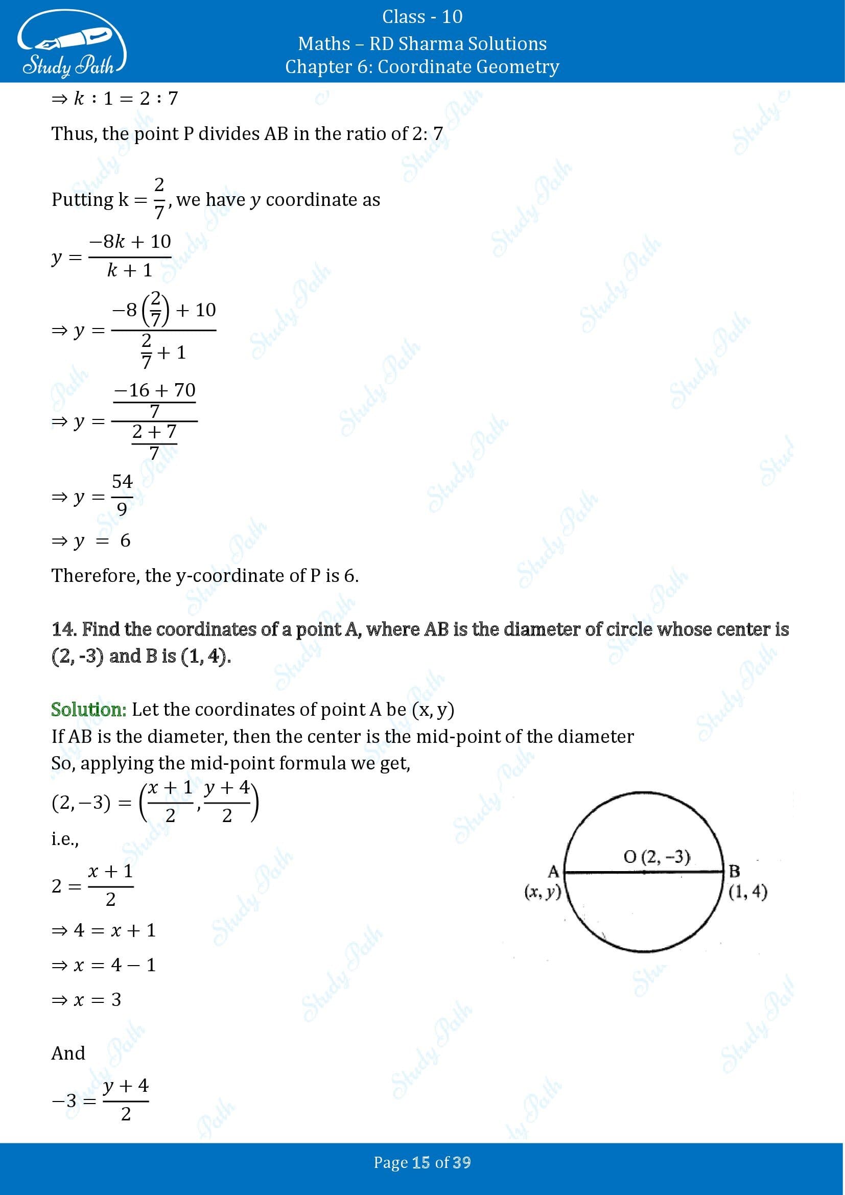 RD Sharma Solutions Class 10 Chapter 6 Coordinate Geometry Exercise 6.3 00015