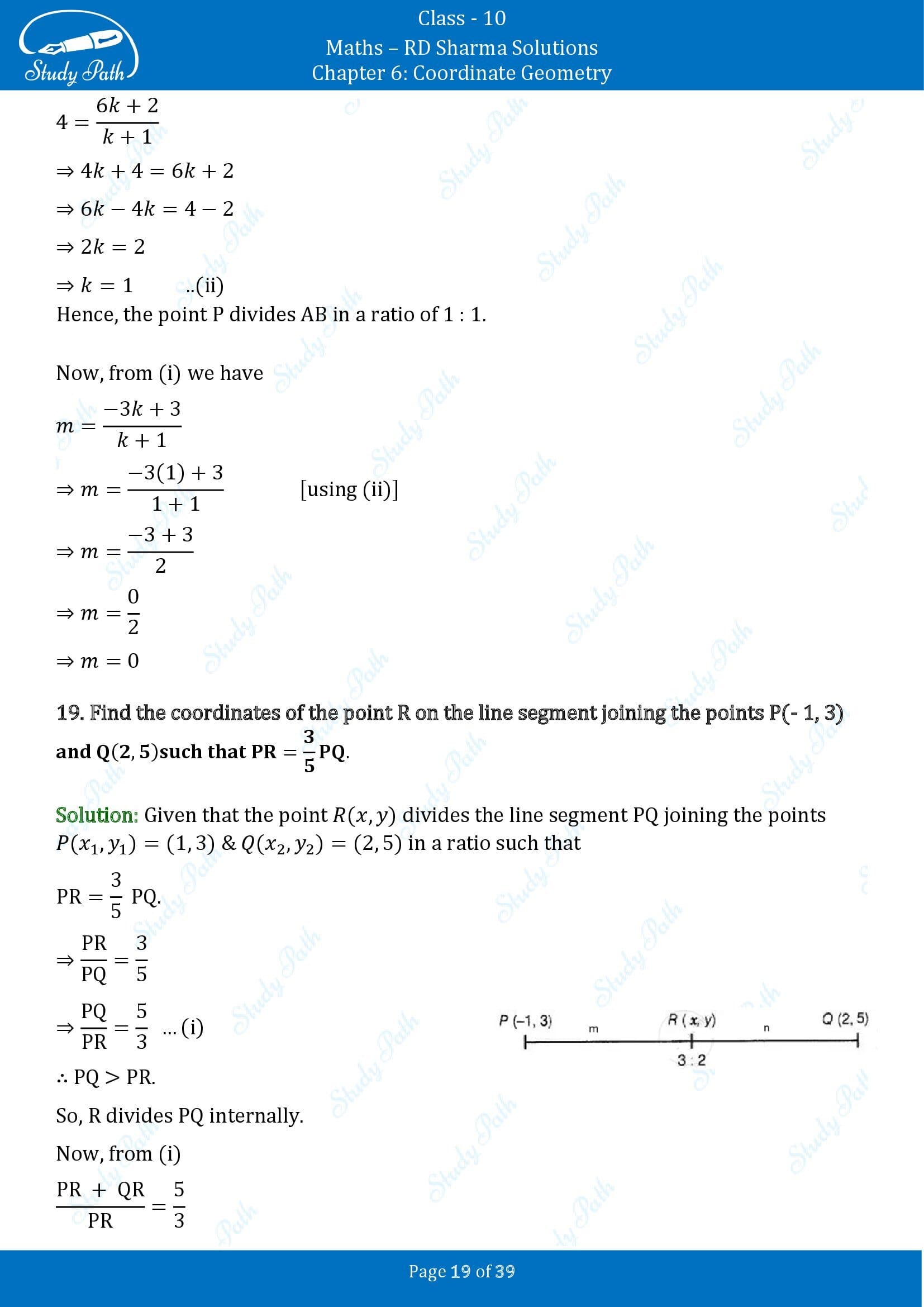 RD Sharma Solutions Class 10 Chapter 6 Coordinate Geometry Exercise 6.3 00019