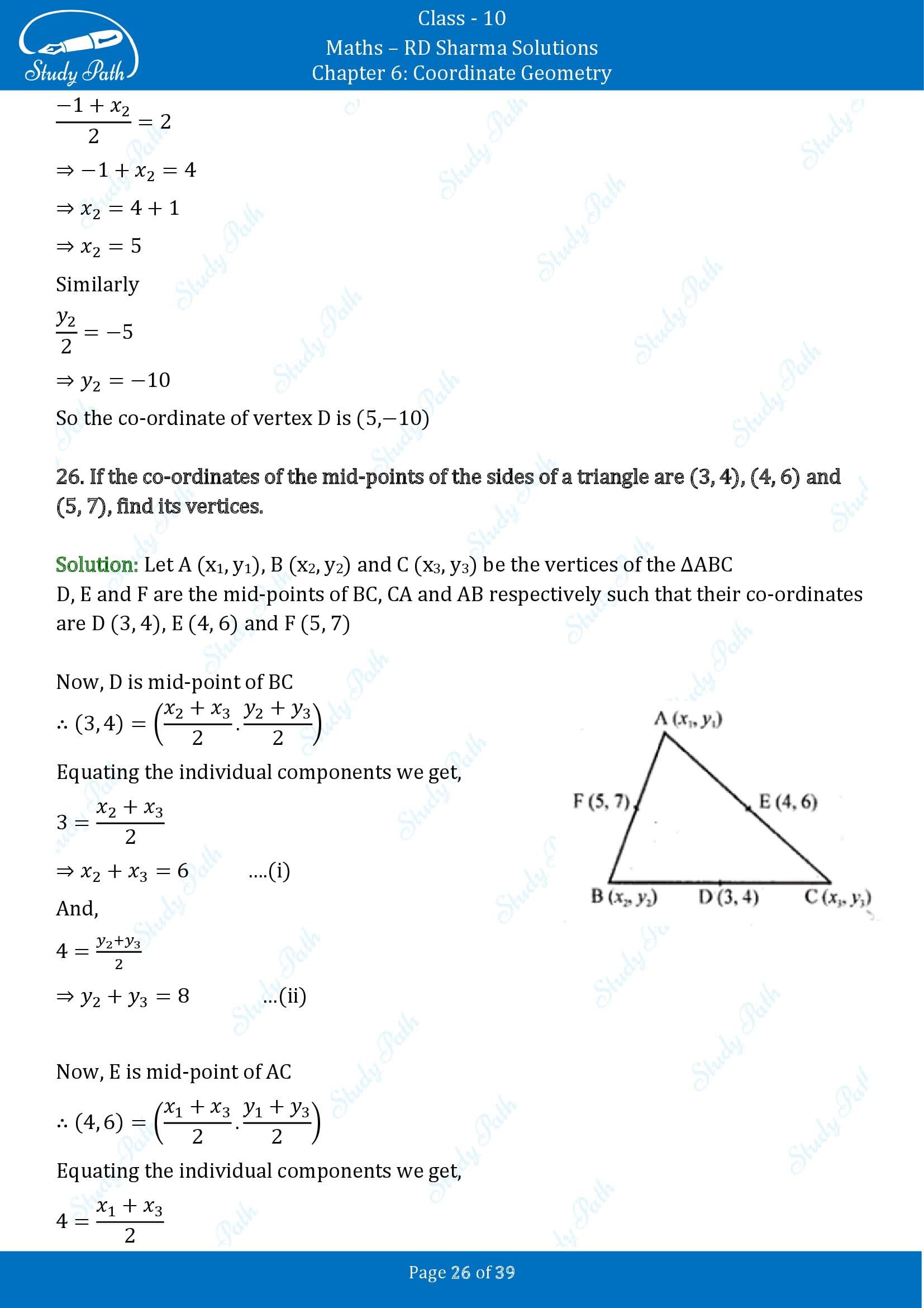 RD Sharma Solutions Class 10 Chapter 6 Coordinate Geometry Exercise 6.3 00026