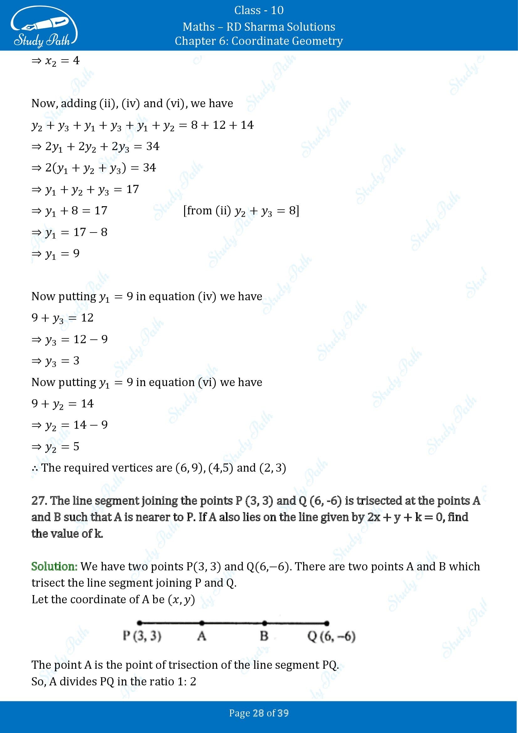 RD Sharma Solutions Class 10 Chapter 6 Coordinate Geometry Exercise 6.3 00028