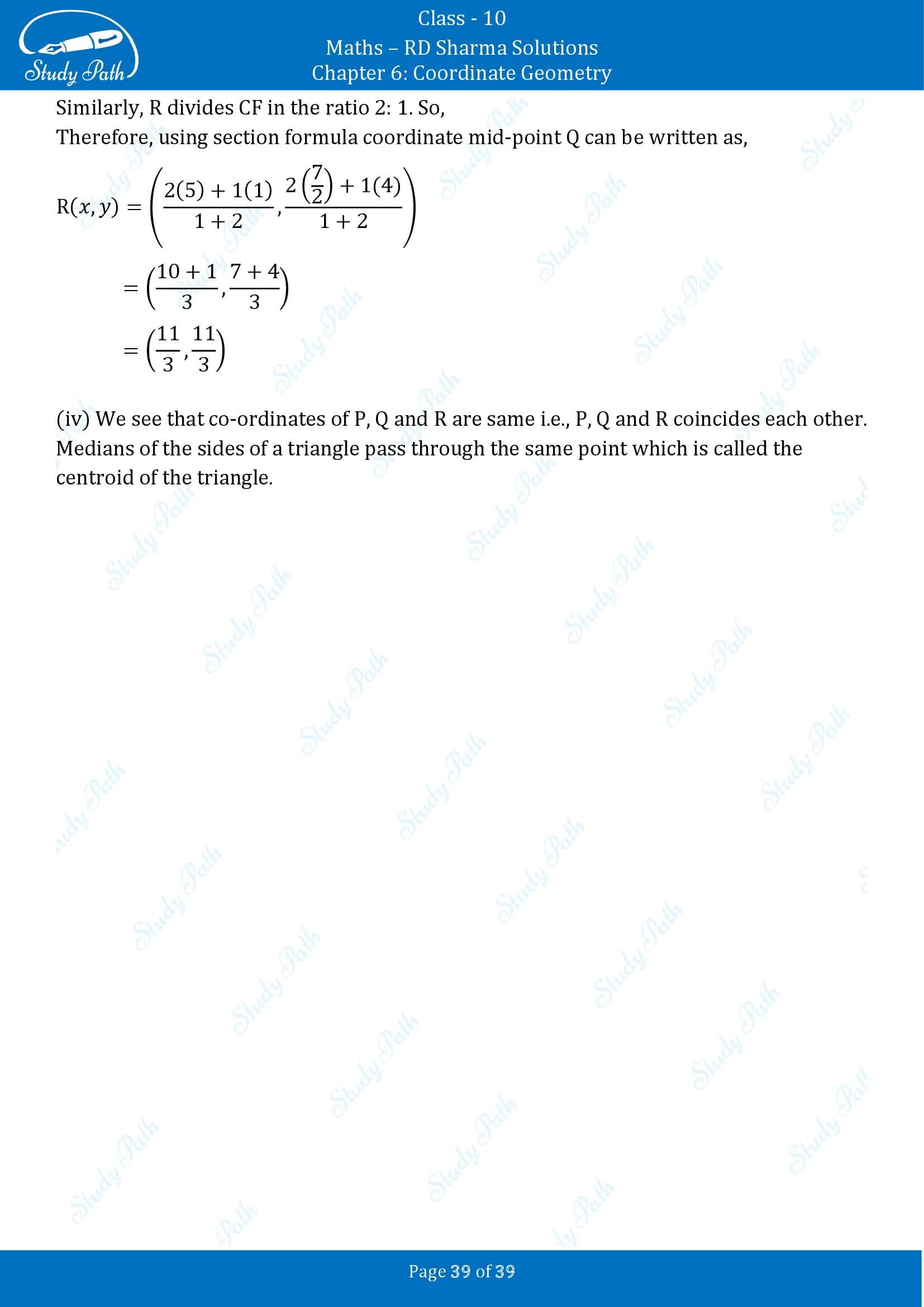 RD Sharma Solutions Class 10 Chapter 6 Coordinate Geometry Exercise 6.3 00039