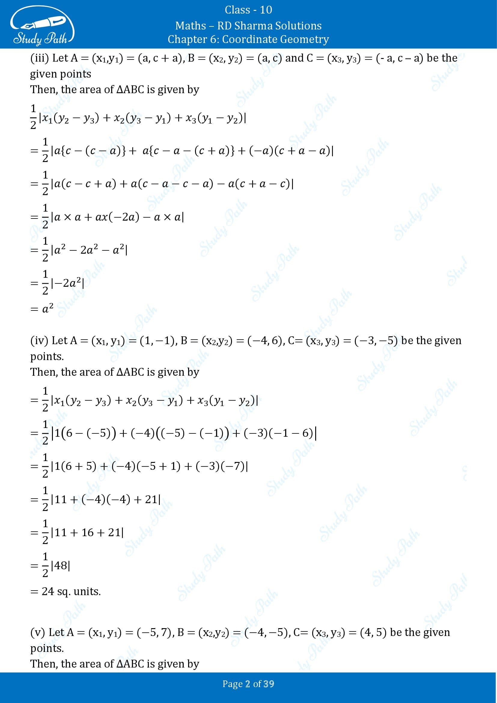 RD Sharma Solutions Class 10 Chapter 6 Coordinate Geometry Exercise 6.5 00002