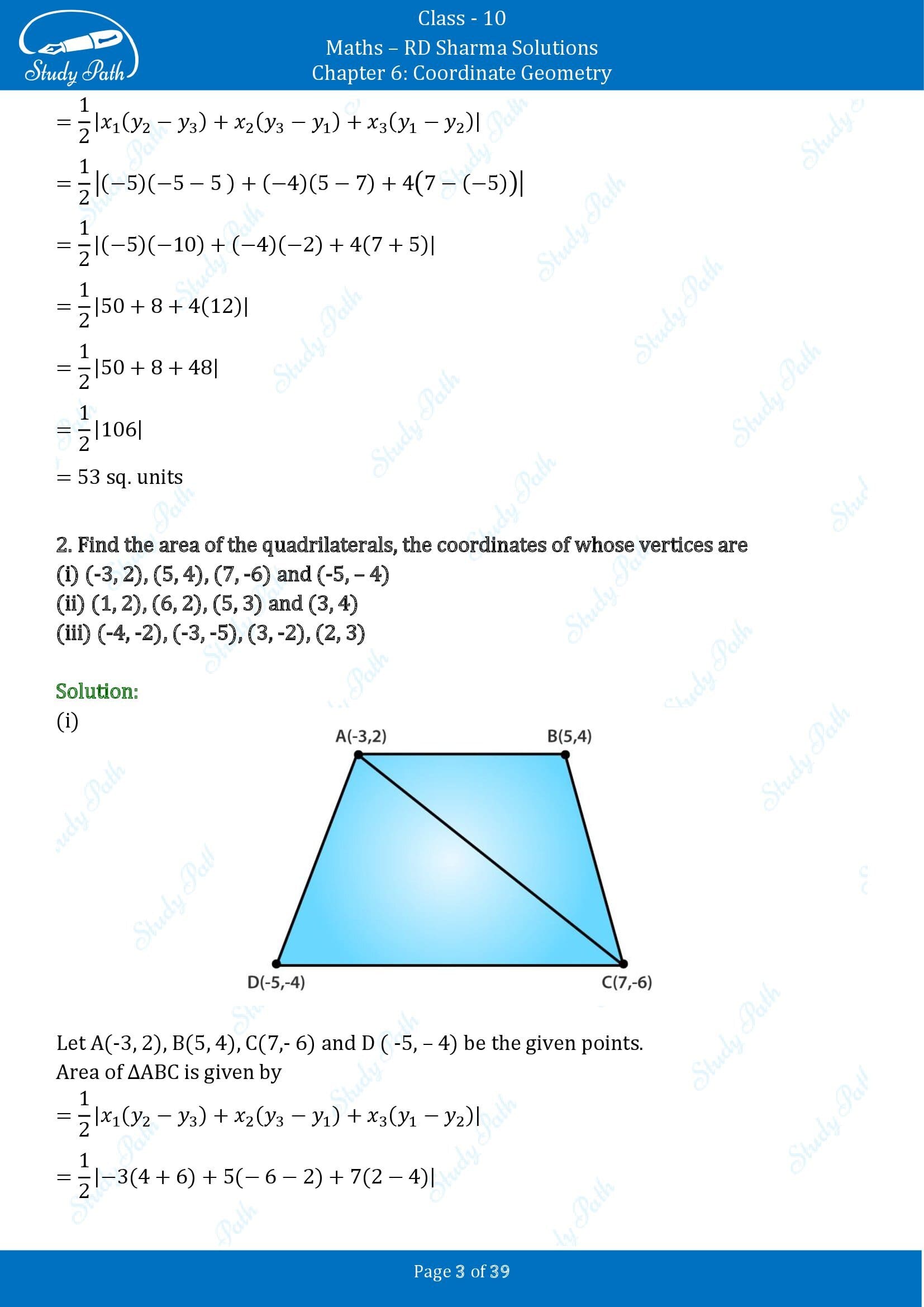 RD Sharma Solutions Class 10 Chapter 6 Coordinate Geometry Exercise 6.5 00003