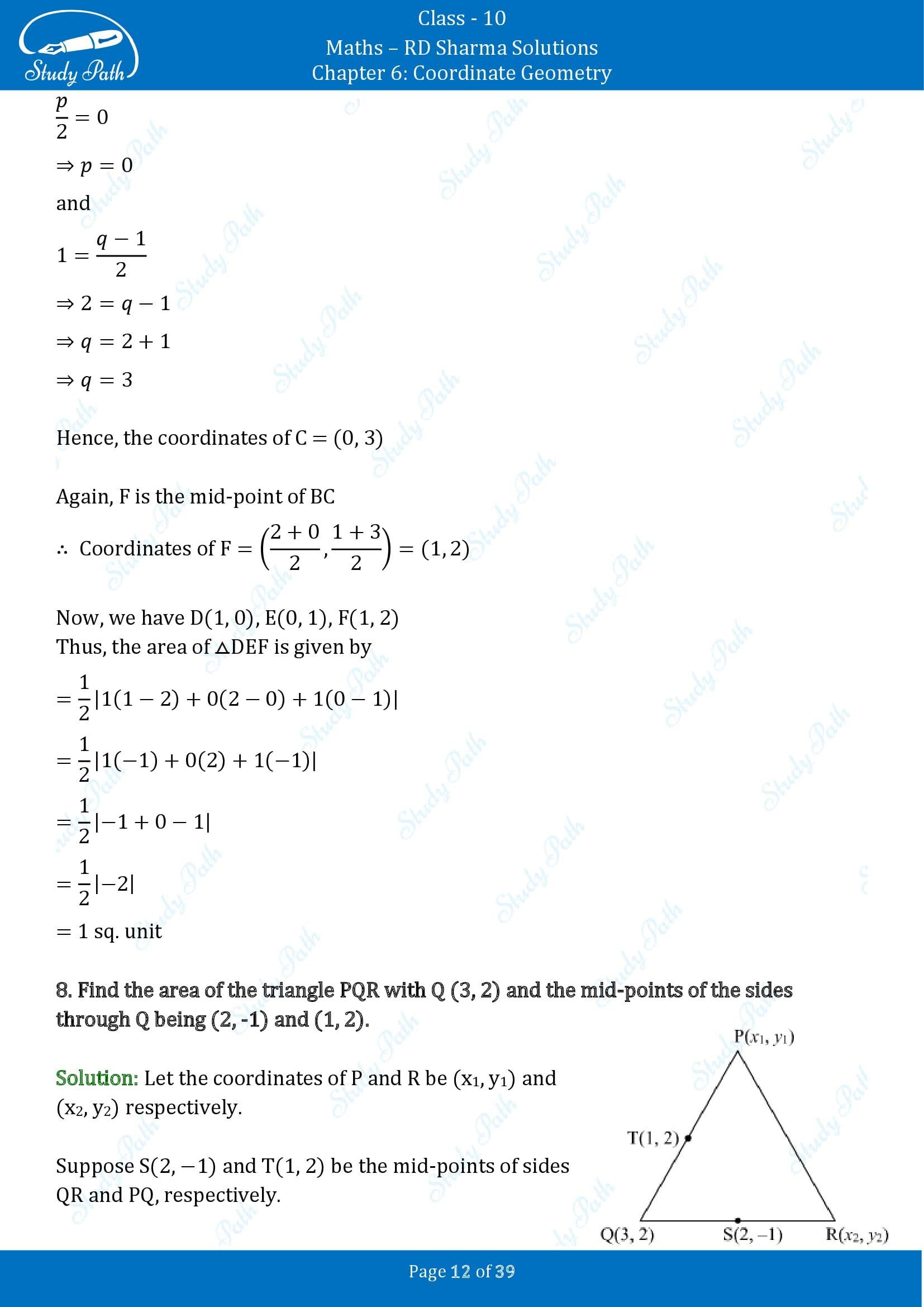 RD Sharma Solutions Class 10 Chapter 6 Coordinate Geometry Exercise 6.5 00012