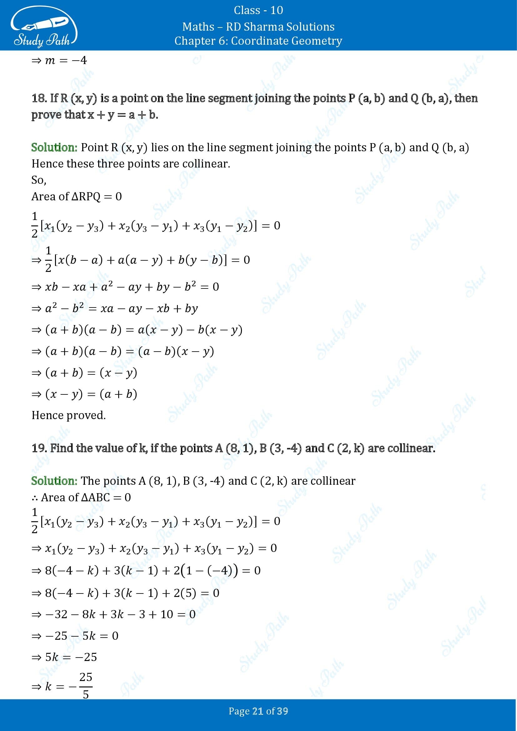 RD Sharma Solutions Class 10 Chapter 6 Coordinate Geometry Exercise 6.5 00021