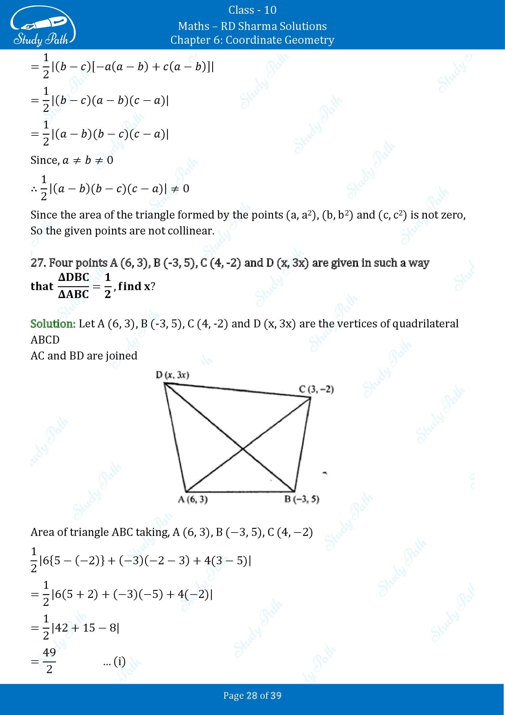 RD Sharma Solutions Class 10 Chapter 6 Coordinate Geometry Exercise 6.5 00028