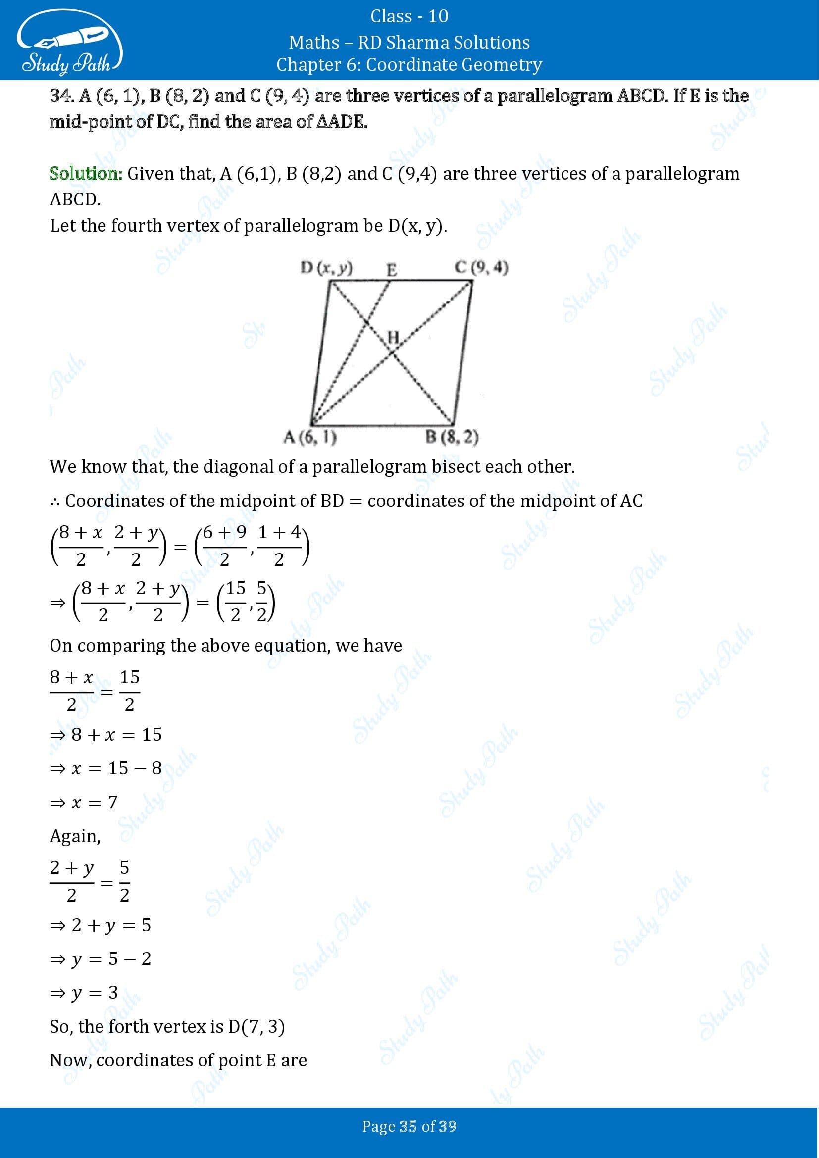 RD Sharma Solutions Class 10 Chapter 6 Coordinate Geometry Exercise 6.5 00035