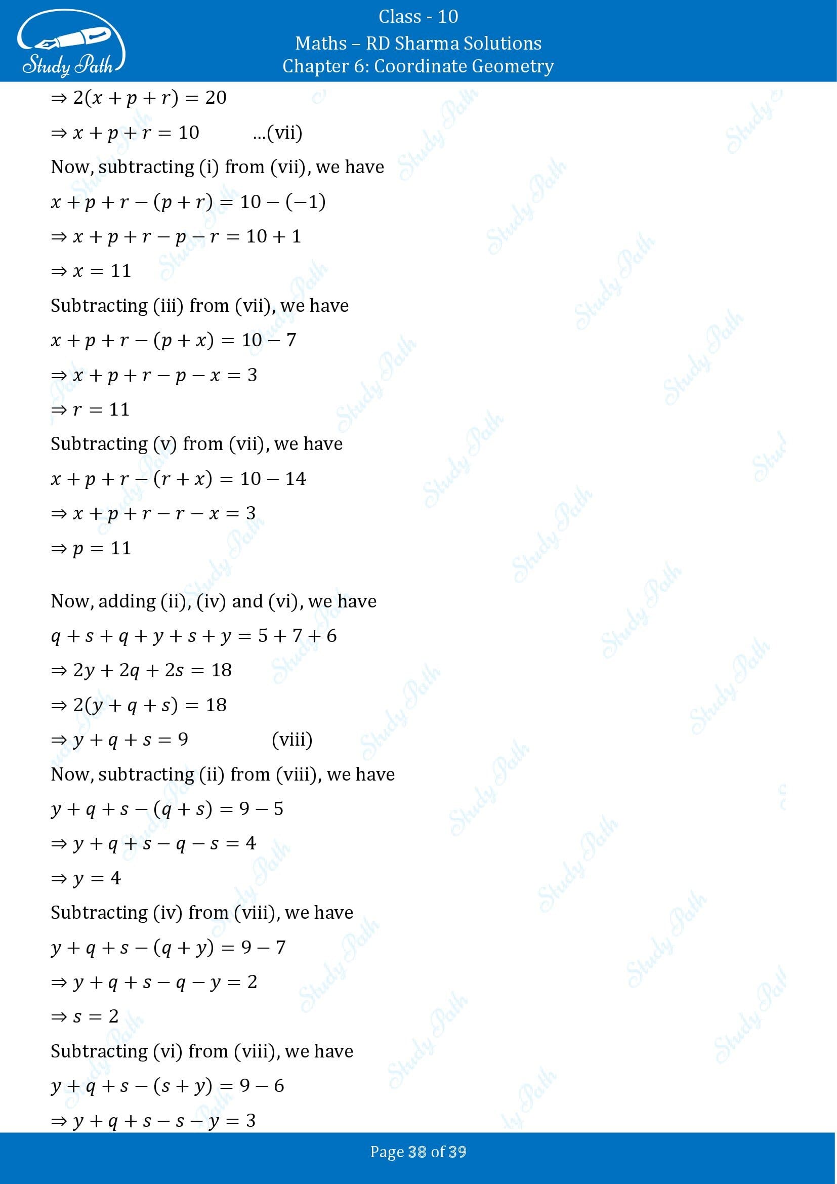 RD Sharma Solutions Class 10 Chapter 6 Coordinate Geometry Exercise 6.5 00038