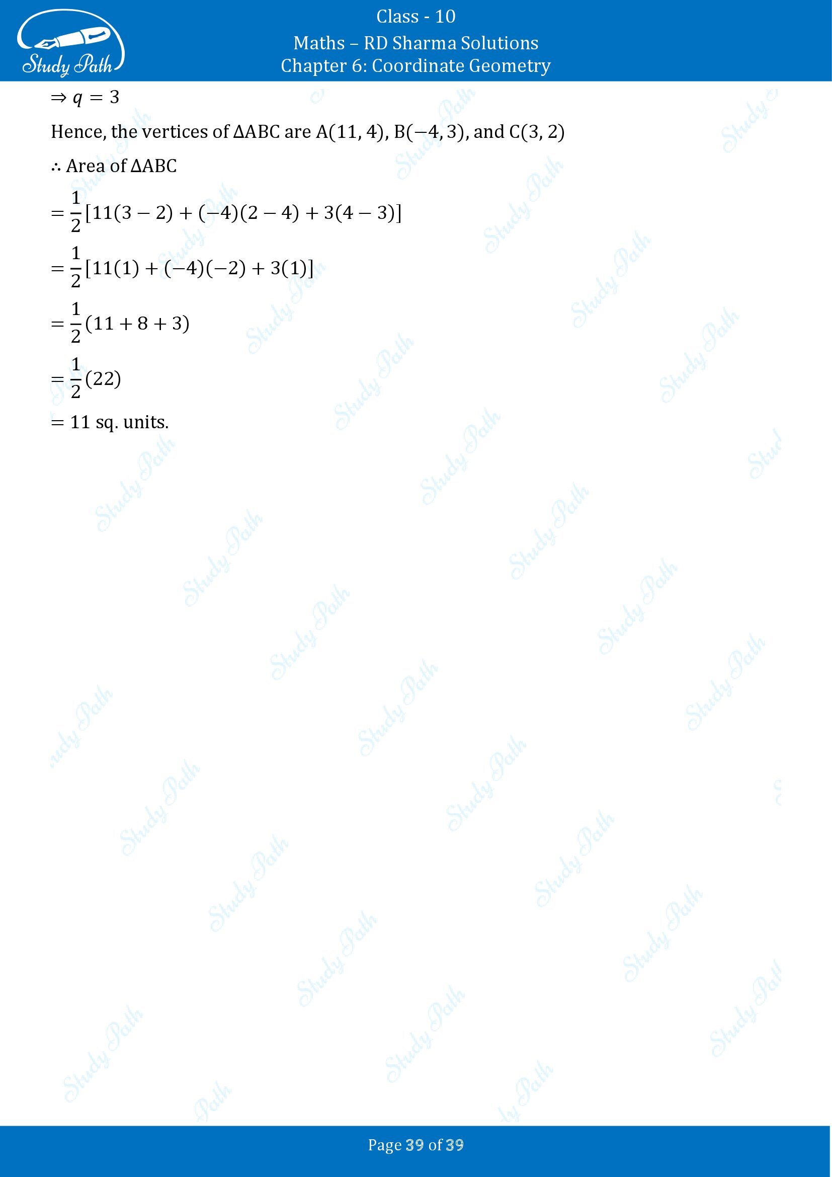 RD Sharma Solutions Class 10 Chapter 6 Coordinate Geometry Exercise 6.5 00039