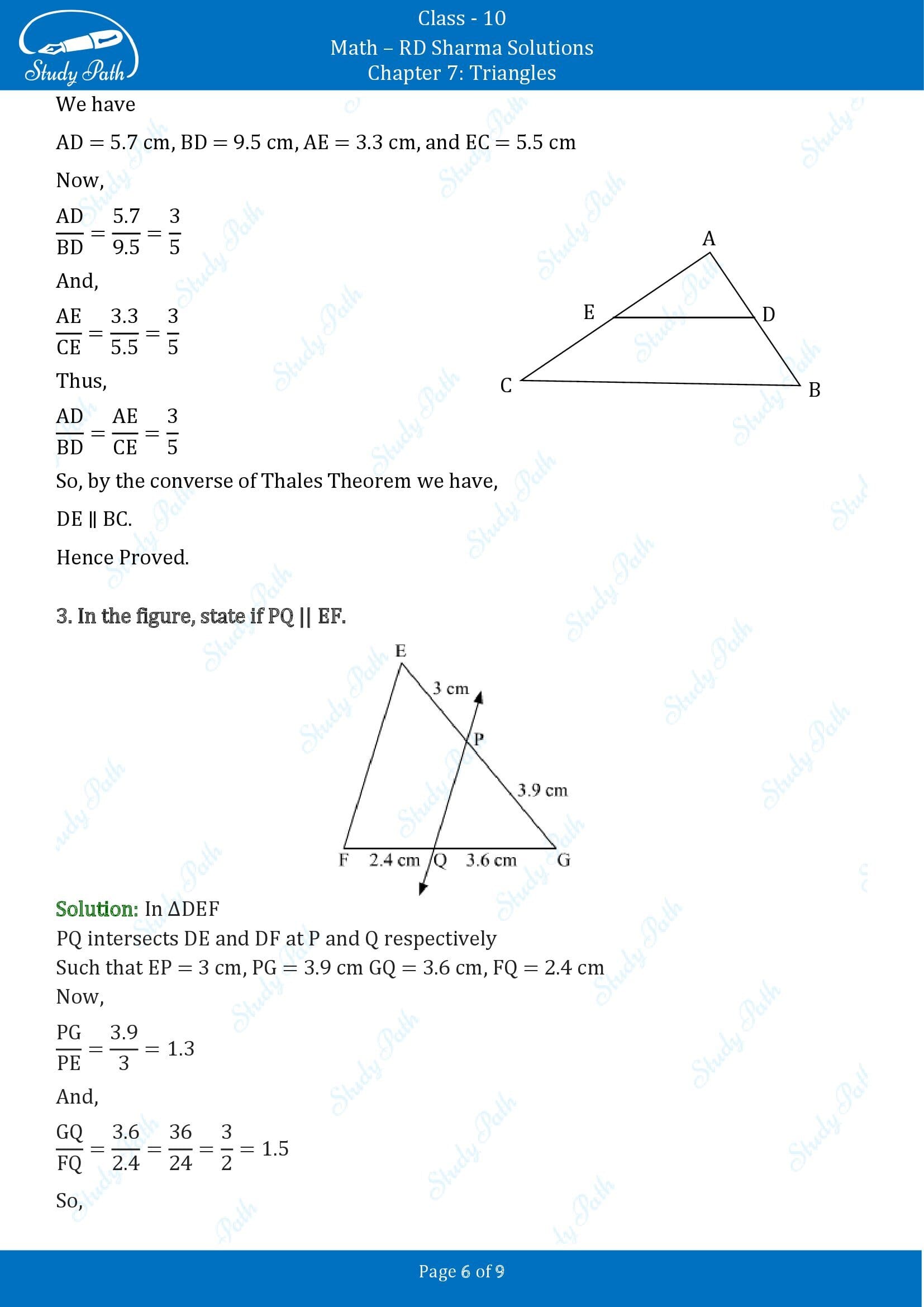 RD Sharma Solutions Class 10 Chapter 7 Triangles Exercise 7.2 00006