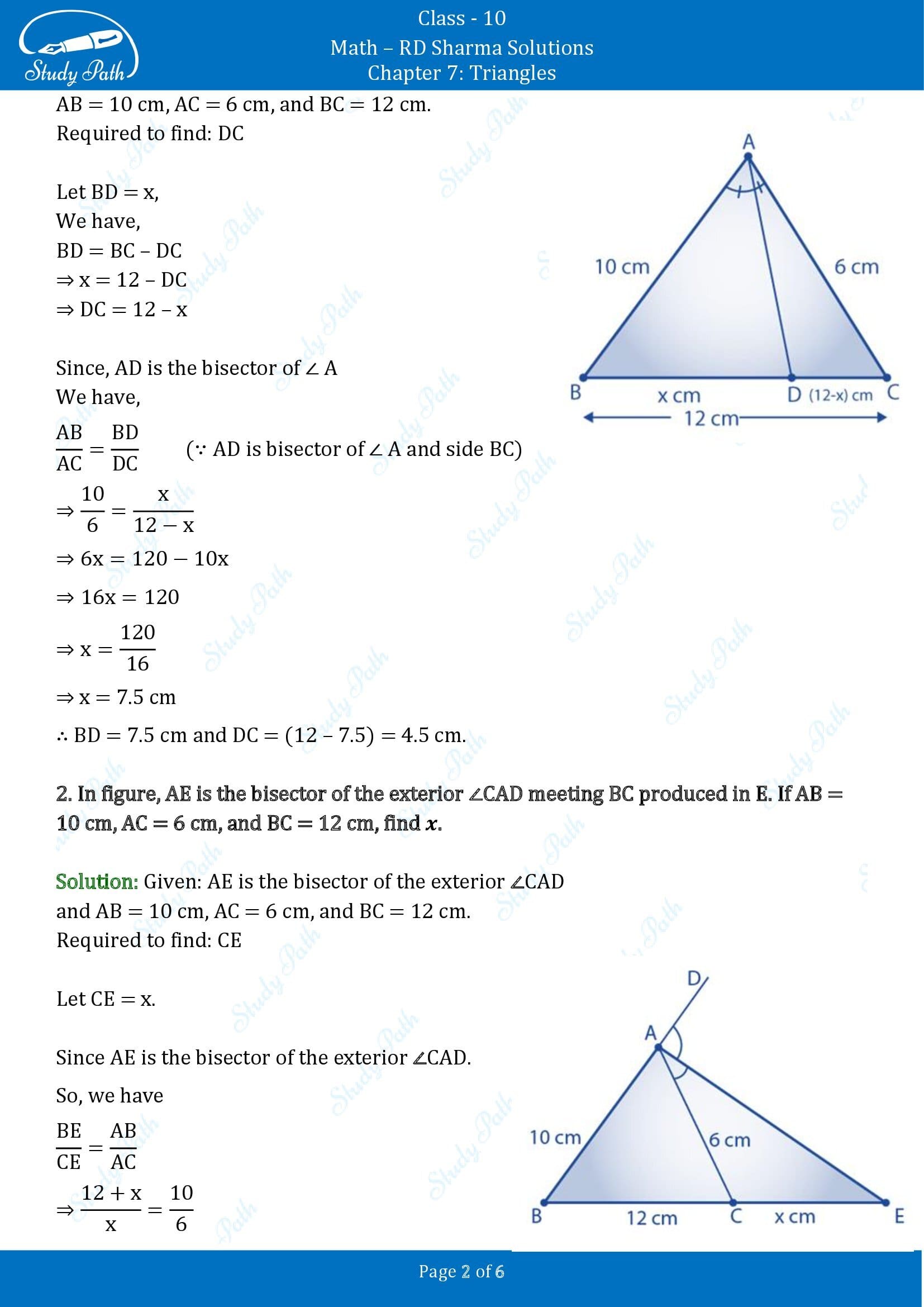 RD Sharma Solutions Class 10 Chapter 7 Triangles Exercise 7.3 00002