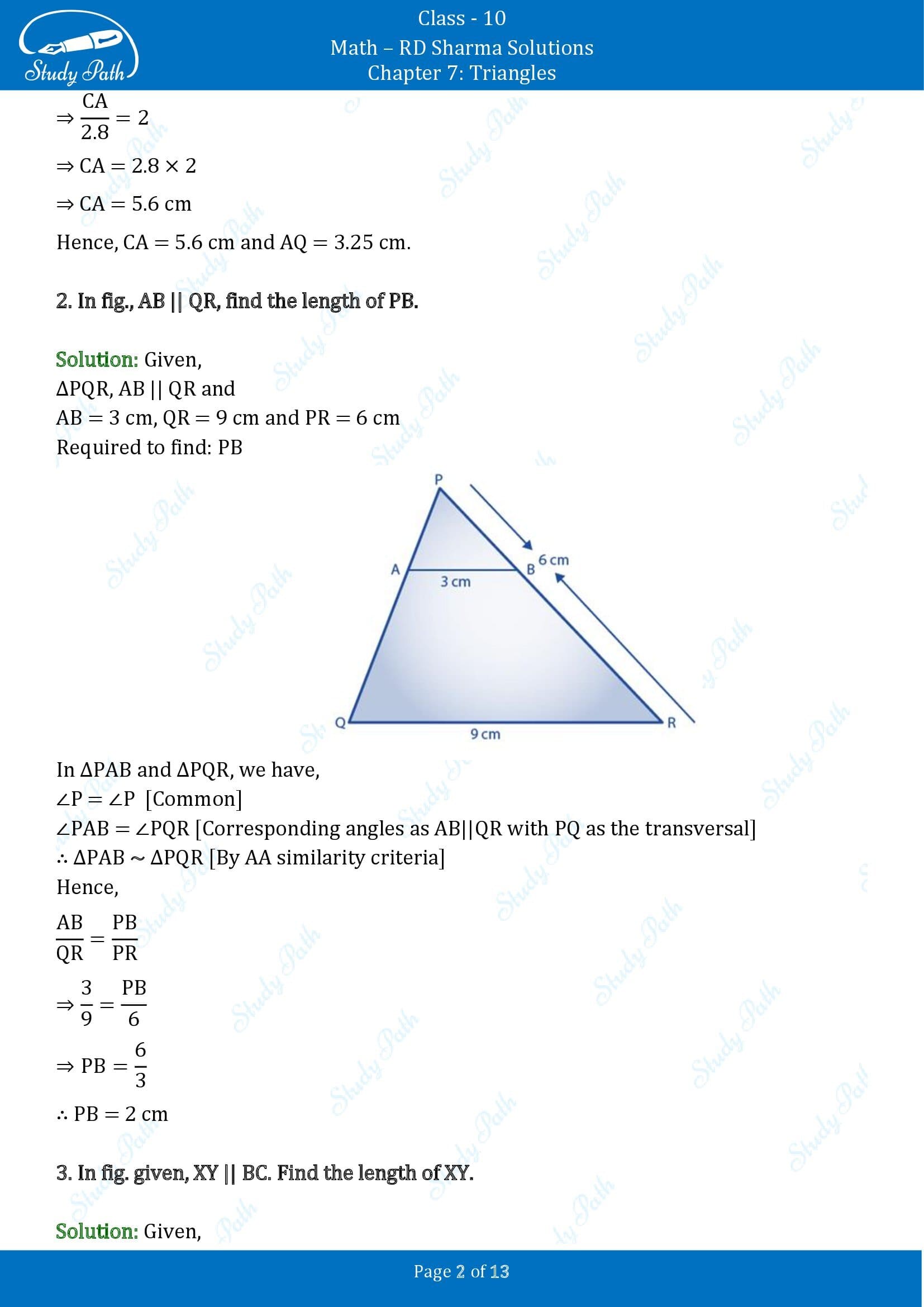 RD Sharma Solutions Class 10 Chapter 7 Triangles Exercise 7.4 00002