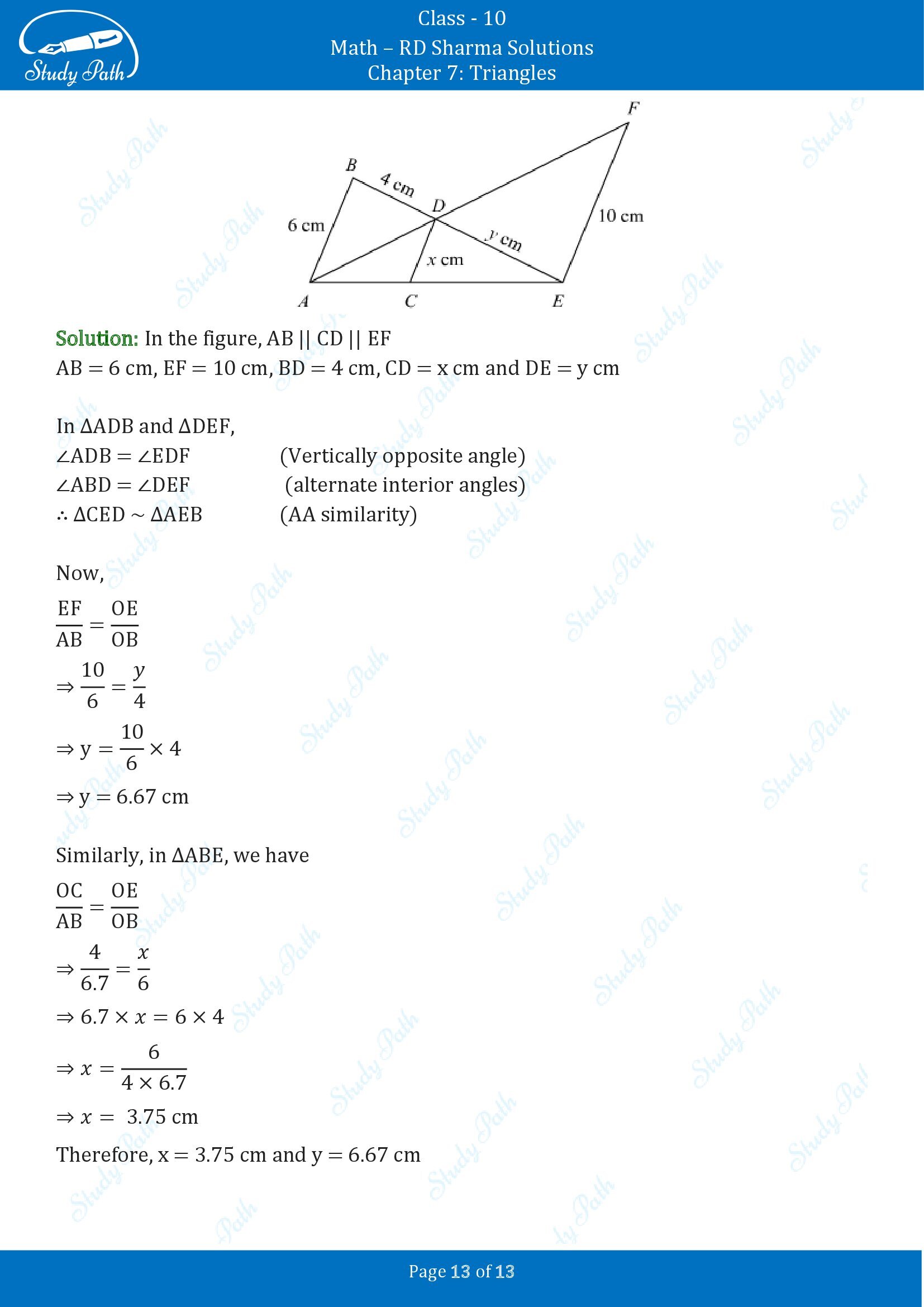 RD Sharma Solutions Class 10 Chapter 7 Triangles Exercise 7.4 00013