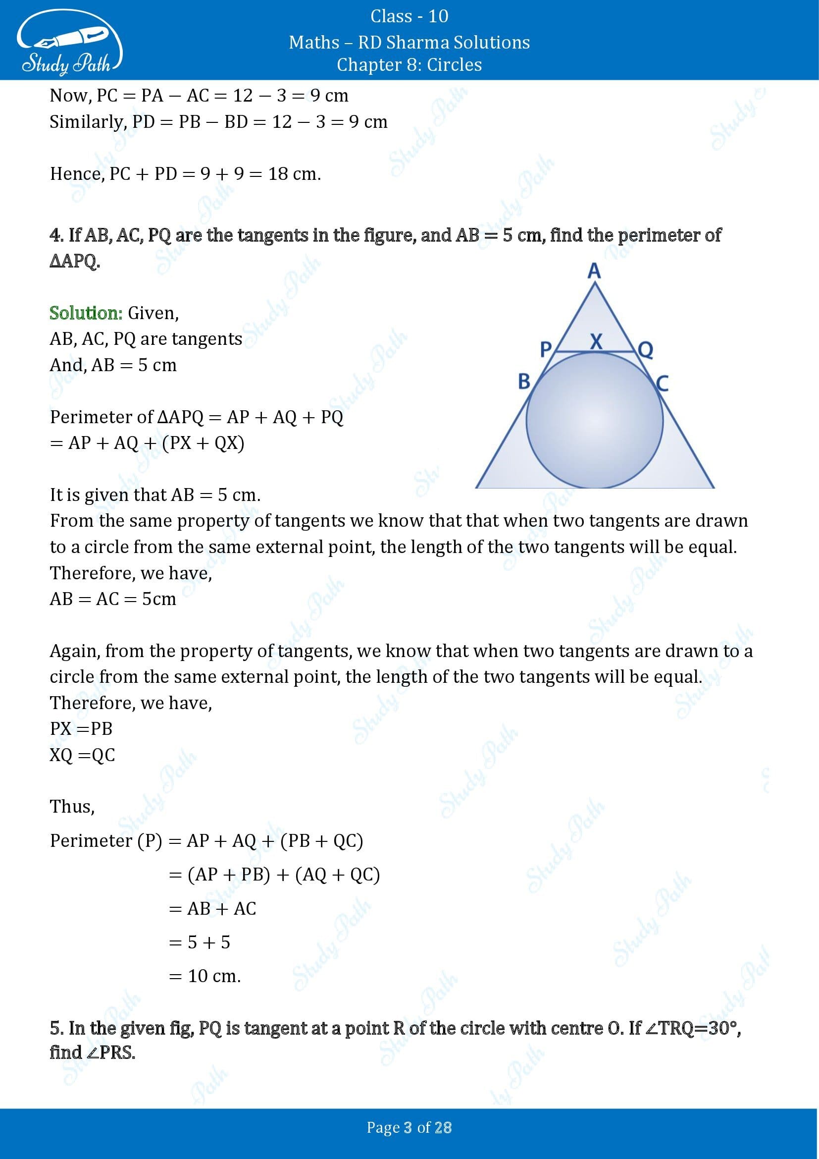 RD Sharma Solutions Class 10 Chapter 8 Circles Exercise 8.2 00003