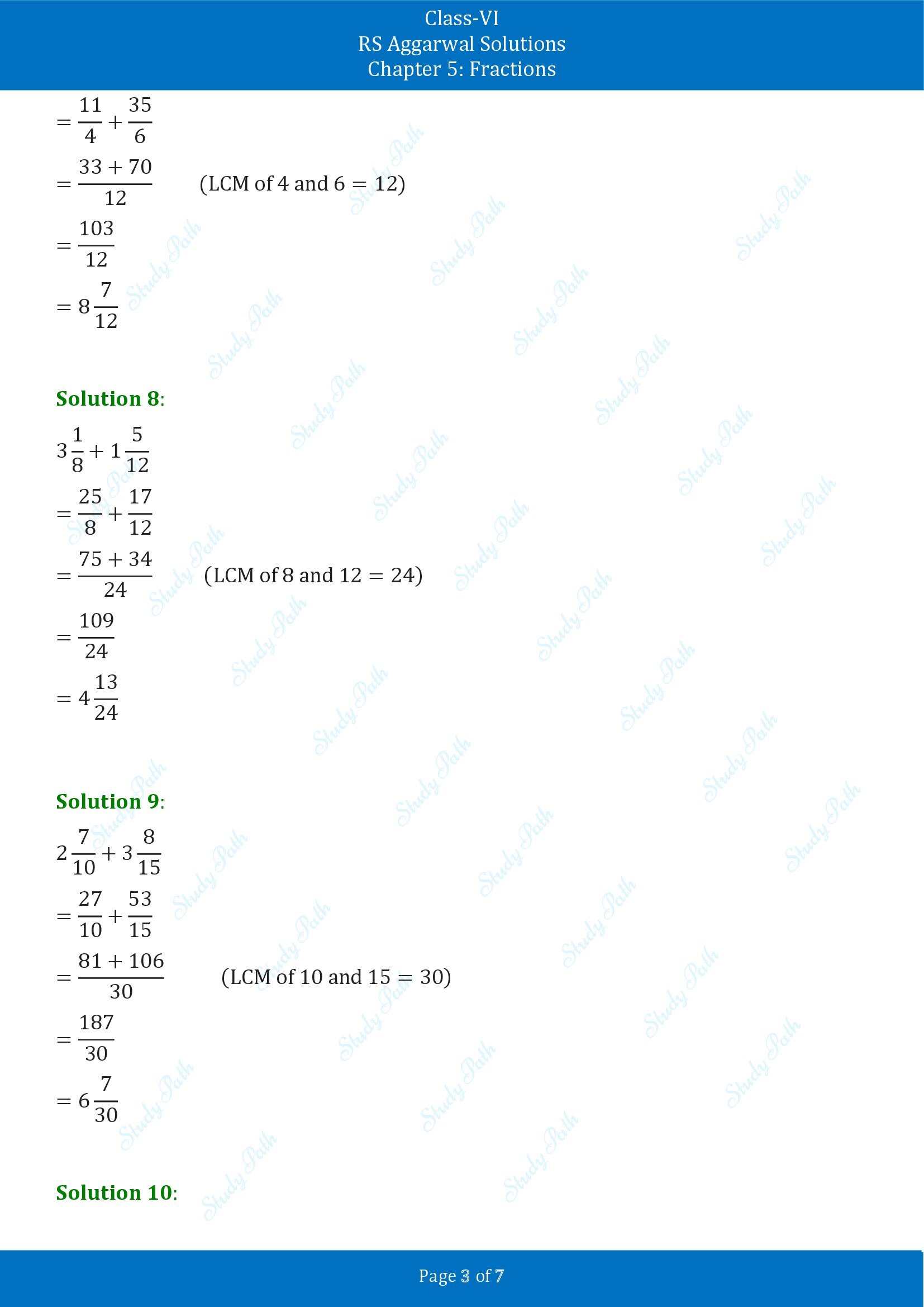 RS Aggarwal Solutions Class 6 Chapter 5 Fractions Exercise 5E 00003