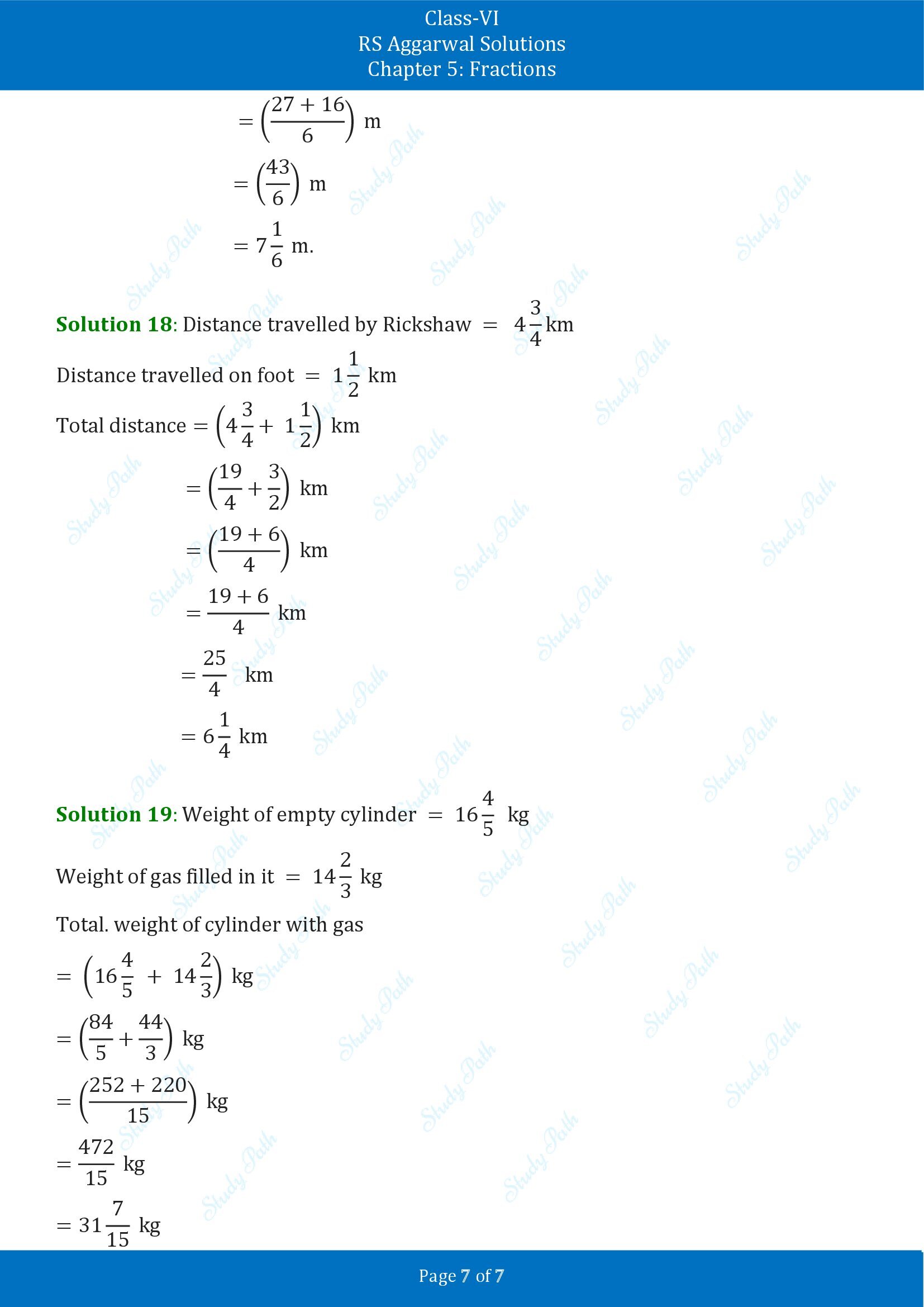 RS Aggarwal Solutions Class 6 Chapter 5 Fractions Exercise 5E 00007