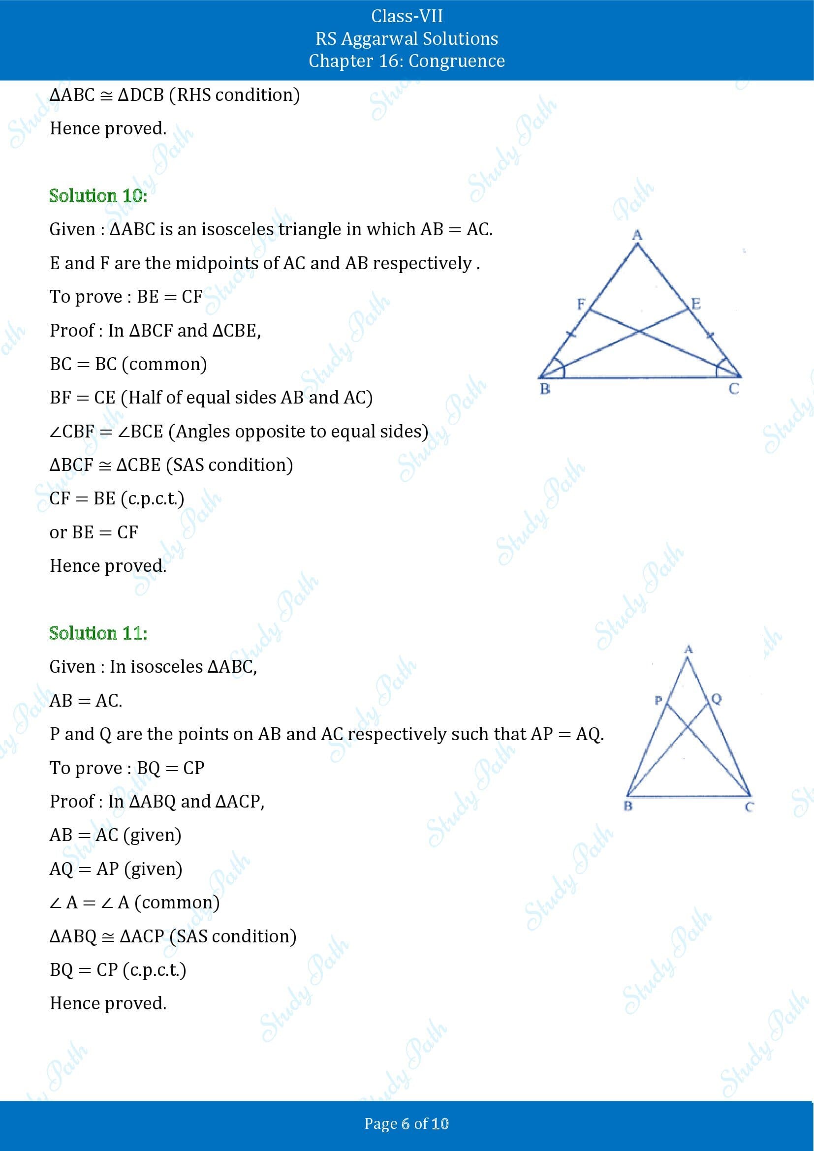 RS Aggarwal Solutions Class 7 Chapter 16 Congruence 00006