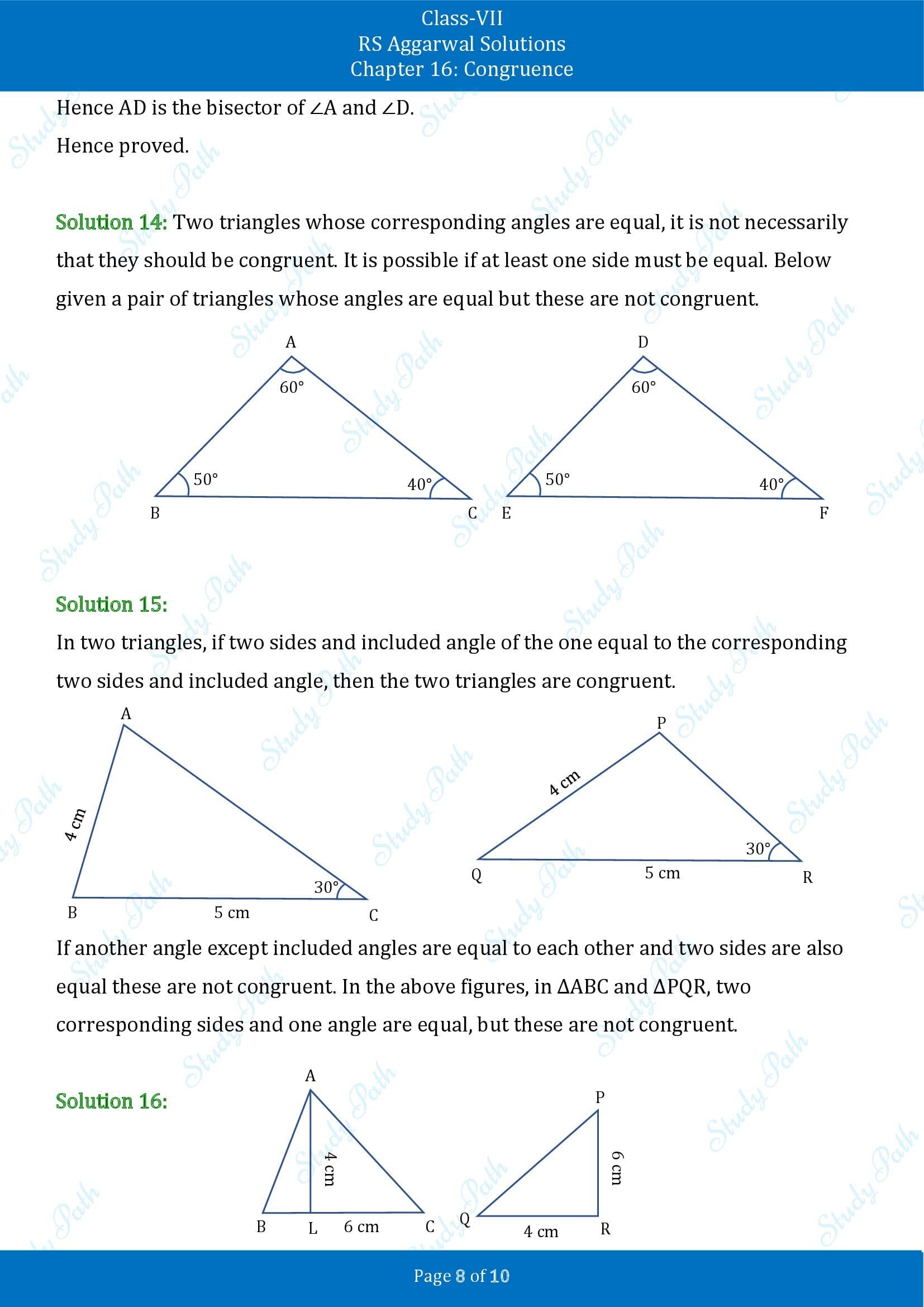 RS Aggarwal Solutions Class 7 Chapter 16 Congruence 00008