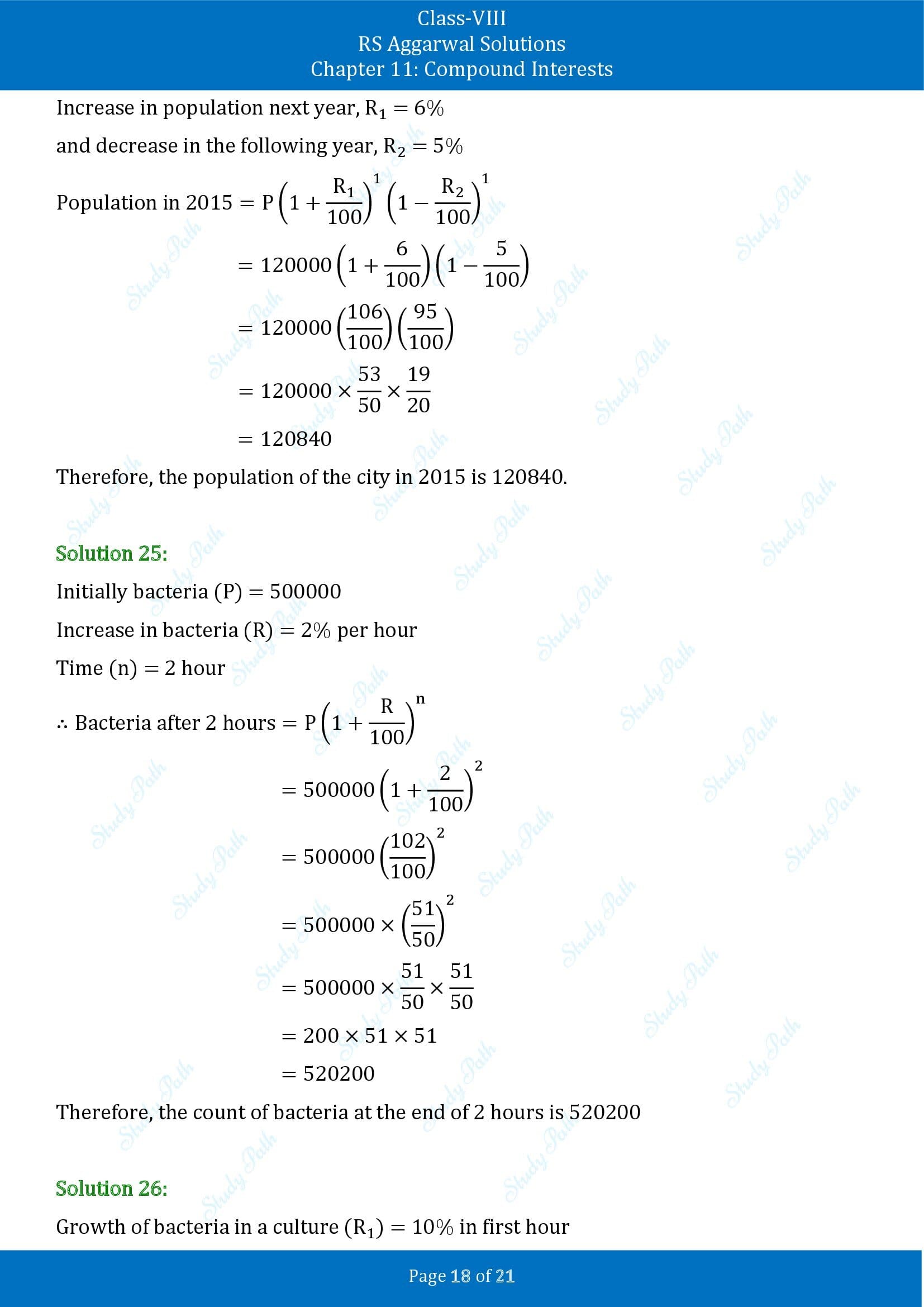 RS Aggarwal Solutions Class 8 Chapter 11 Compound Interests Exercise 11B 00018