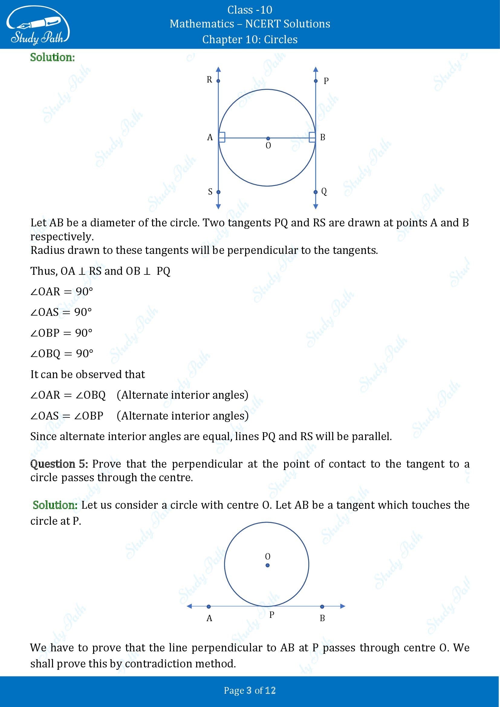 NCERT Solutions for Class 10 Maths Chapter 10 Circles Exercise 10.2 00003