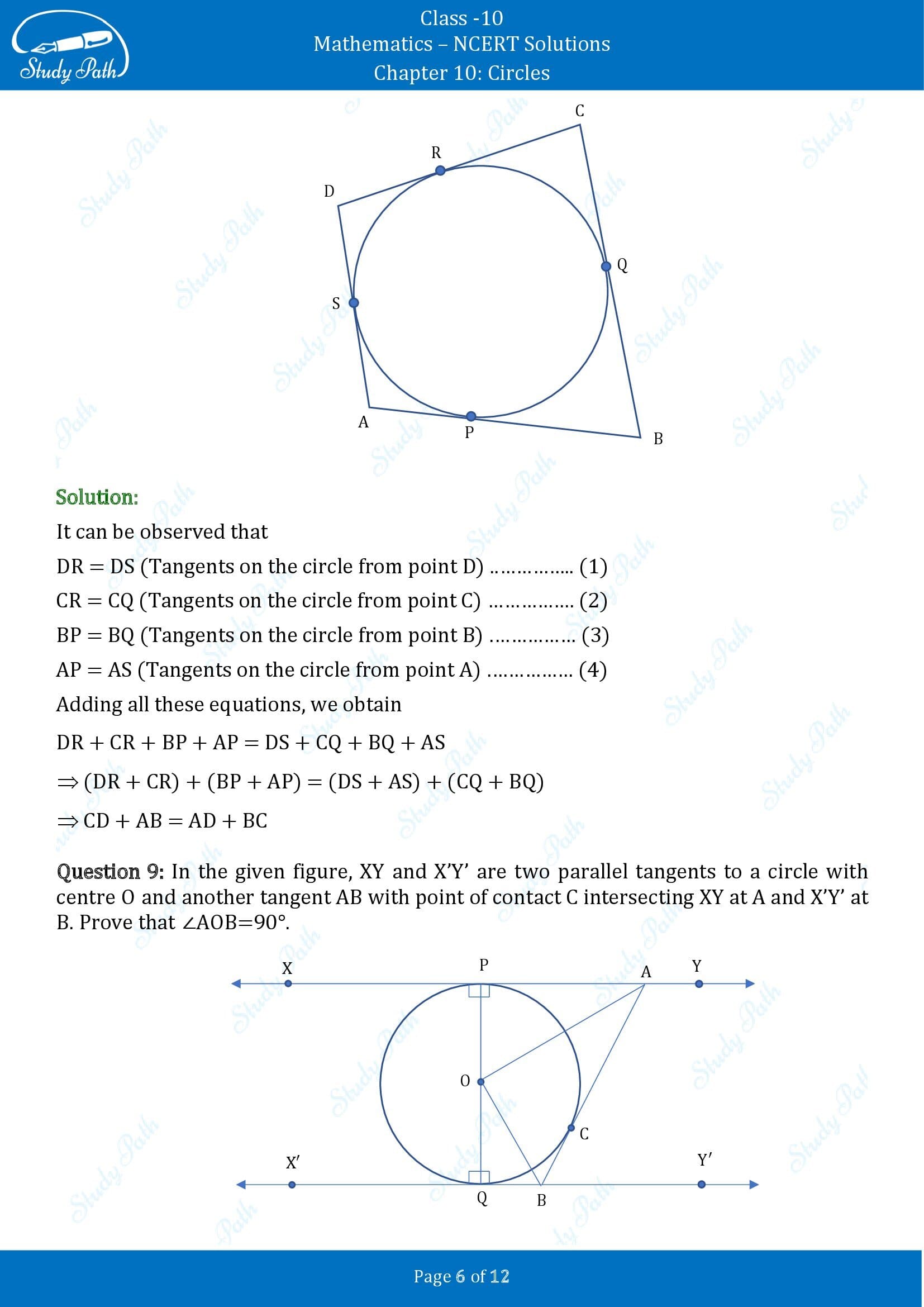 NCERT Solutions for Class 10 Maths Chapter 10 Circles Exercise 10.2 00006