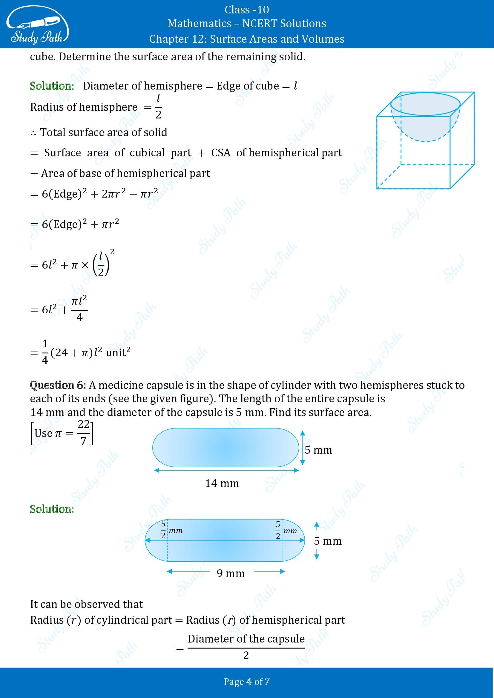 NCERT Solutions for Class 10 Maths Chapter 12 Surface Areas and Volumes Exercise 12.1 00004