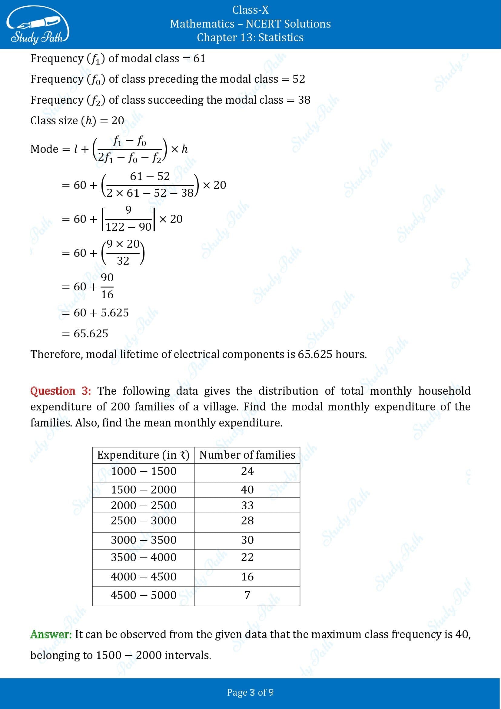 NCERT Solutions for Class 10 Maths Chapter 13 Statistics Exercise 13.2 00003