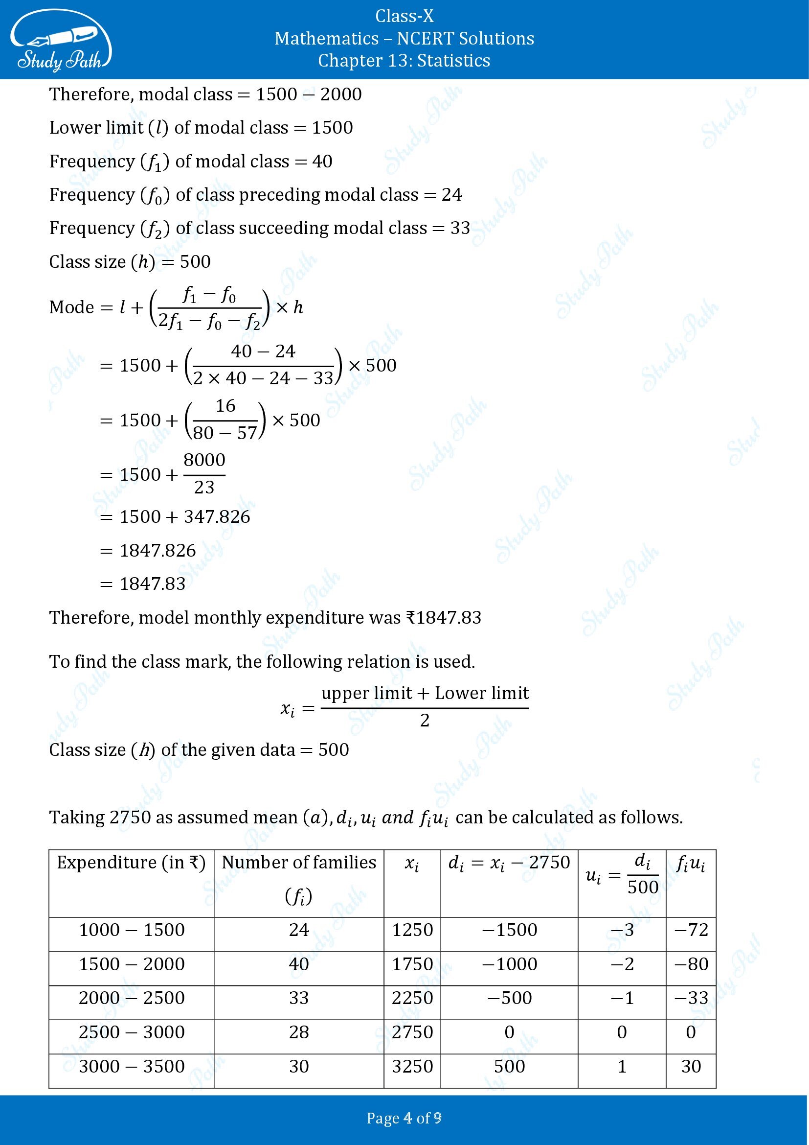 NCERT Solutions for Class 10 Maths Chapter 13 Statistics Exercise 13.2 00004