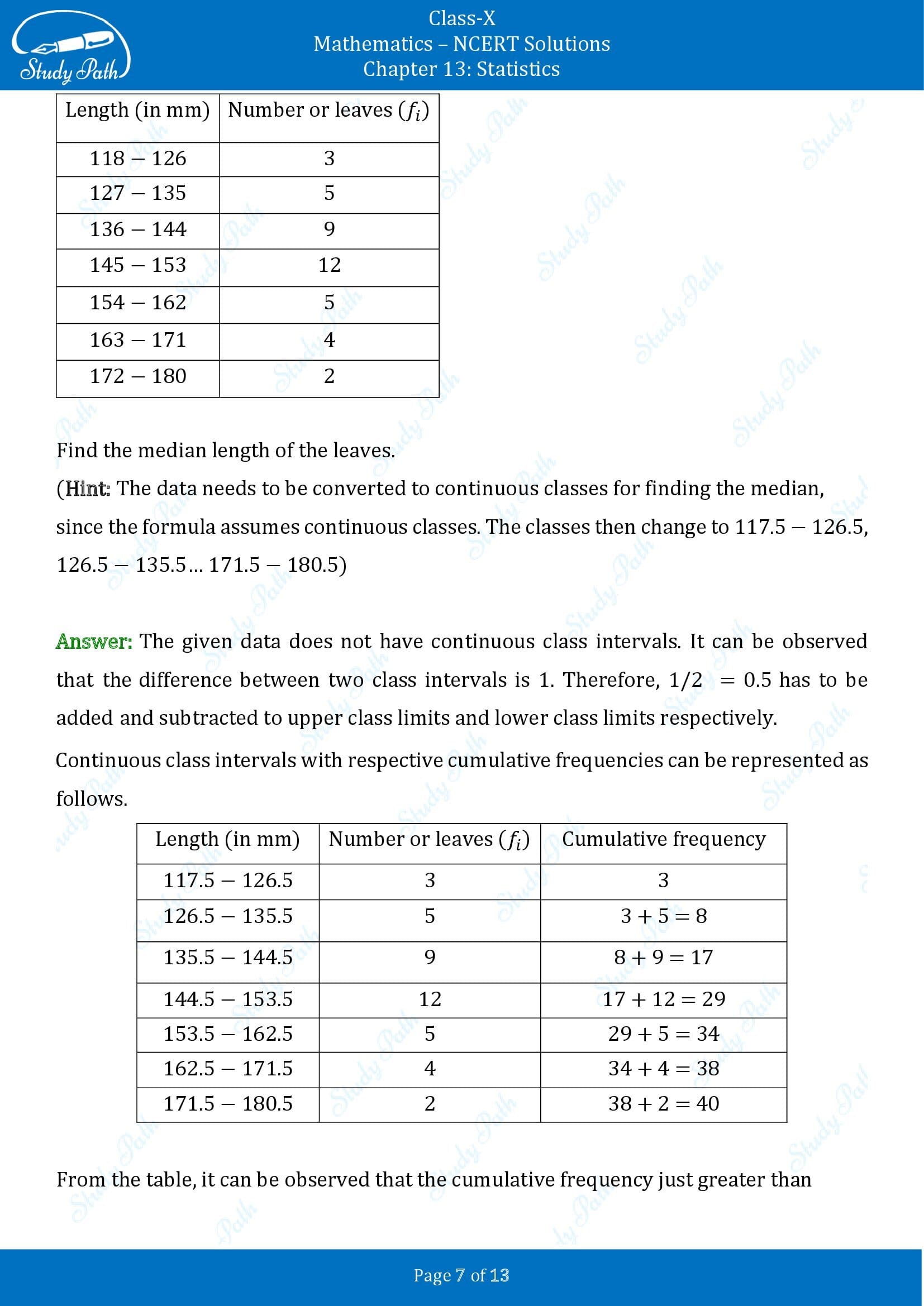 NCERT Solutions for Class 10 Maths Chapter 13 Statistics Exercise 13.3 00007