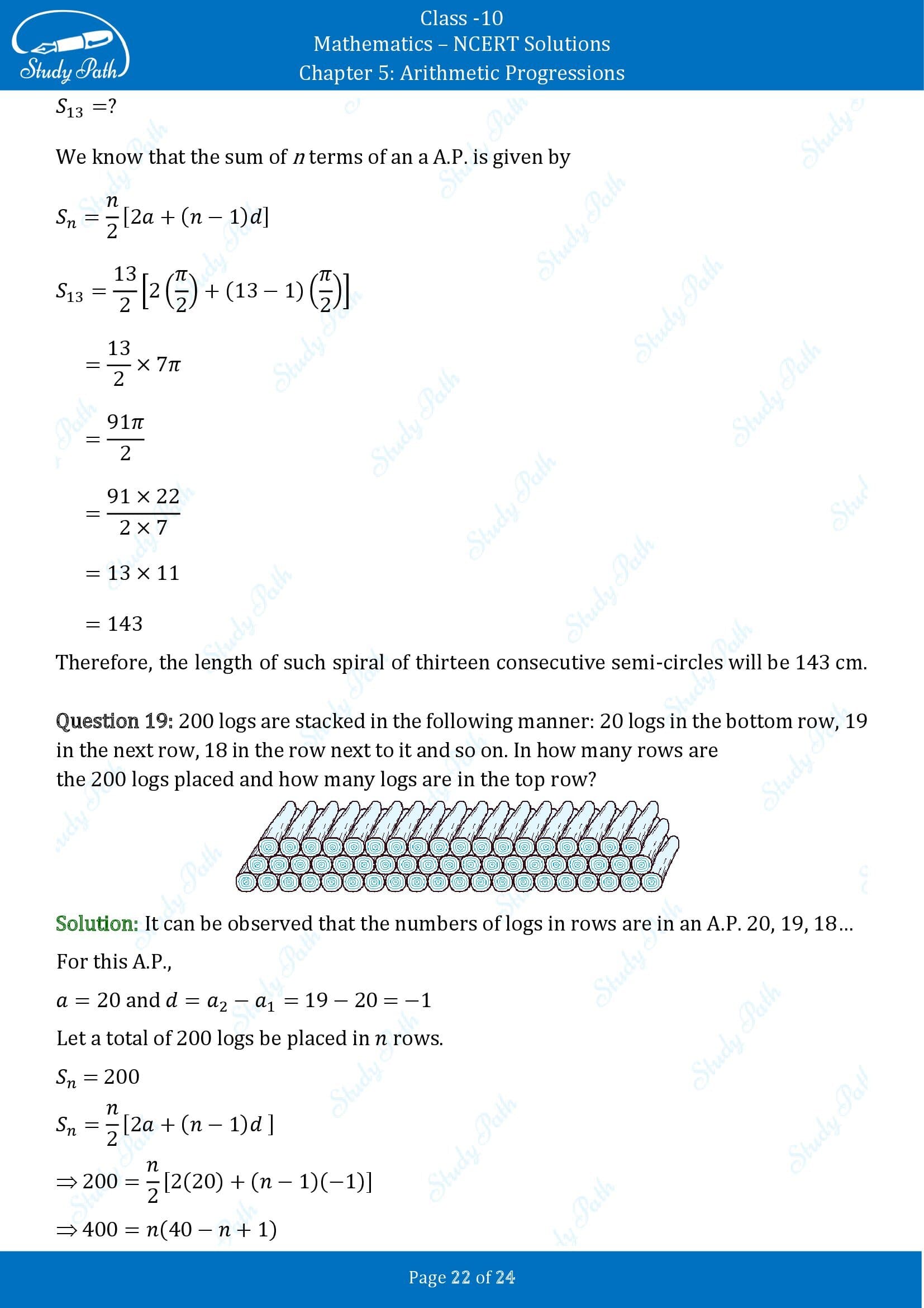 NCERT Solutions for Class 10 Maths Chapter 5 Arithmetic Progressions Exercise 5.3 00022